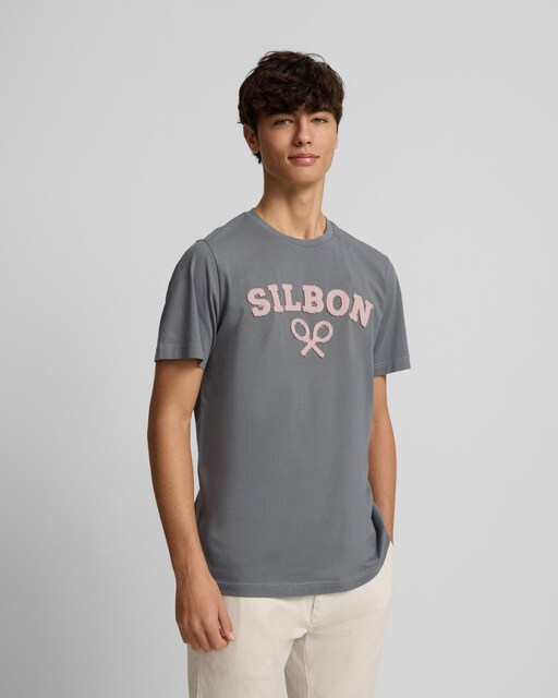 Imagen 0 de Camiseta de hombre raqueta media gris
