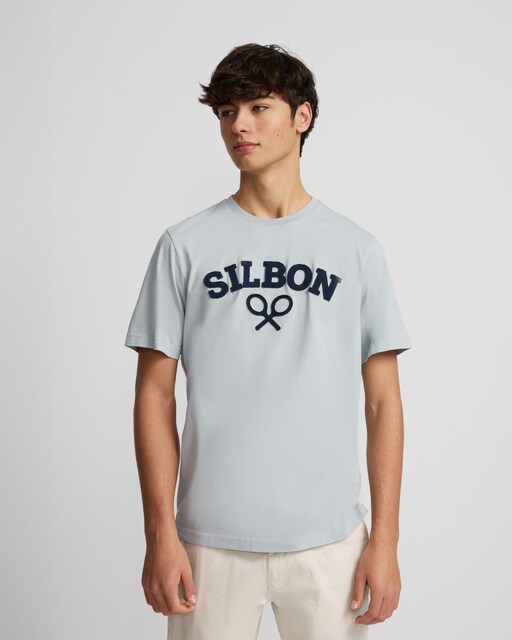 Imagen 0 de Camiseta de hombre raqueta media celeste