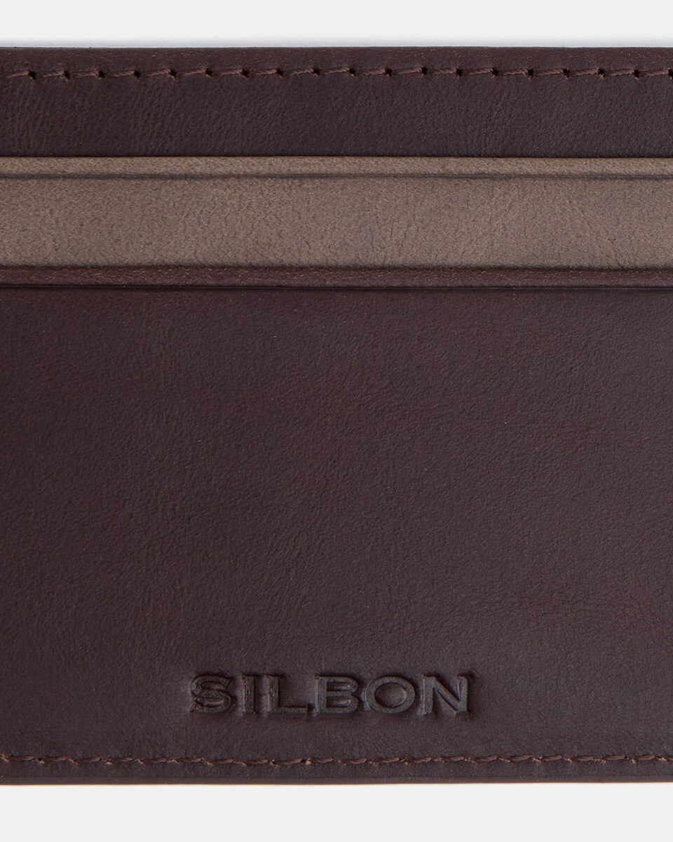Tarjetero de hombre piel tricolor · Silbon · El Corte Inglés
