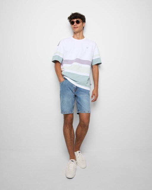 Imagen 0 de Bermuda de hombre cinco bolsillos denim azul