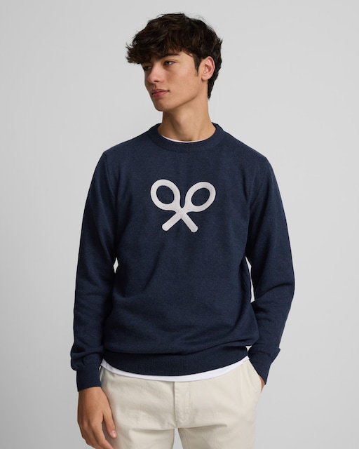 Imagen 0 de Jersey de hombre raqueta frontal azul marino