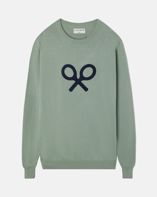 Imagen 0 de Jersey de hombre raqueta frontal verde