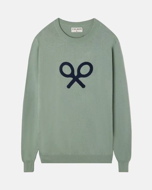Imagen 0 de Jersey de hombre raqueta frontal verde