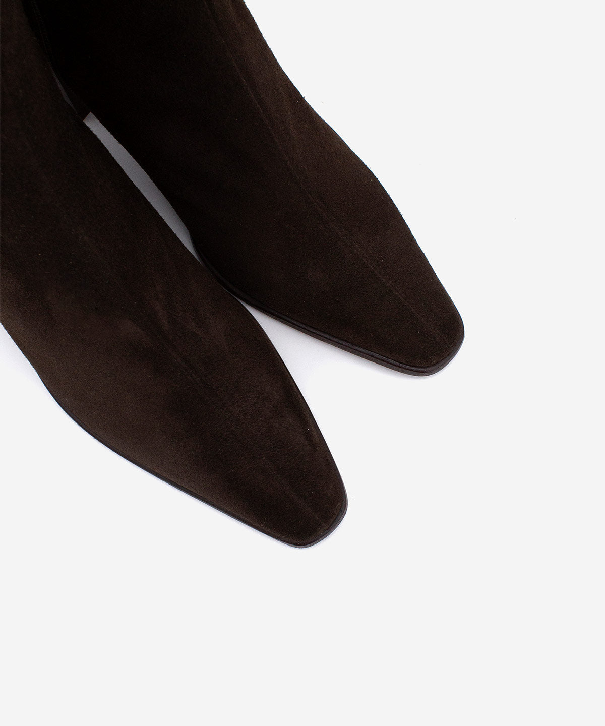 Botines básicos de mujer de tacón ancho efecto madera de serraje, trimia - Ángel Alarcón - Marrón oscuro Marrón oscuro-6