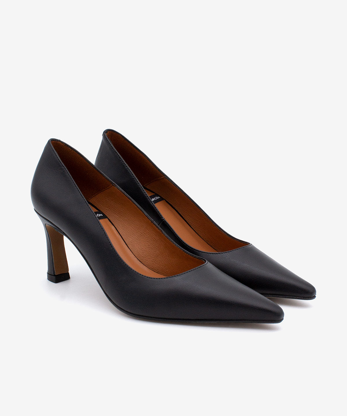 Imagen 3 de Zapatos de salón de mujer de punta fina y tacón de piel napa, hariah - Ángel Alarcón - Negro Negro