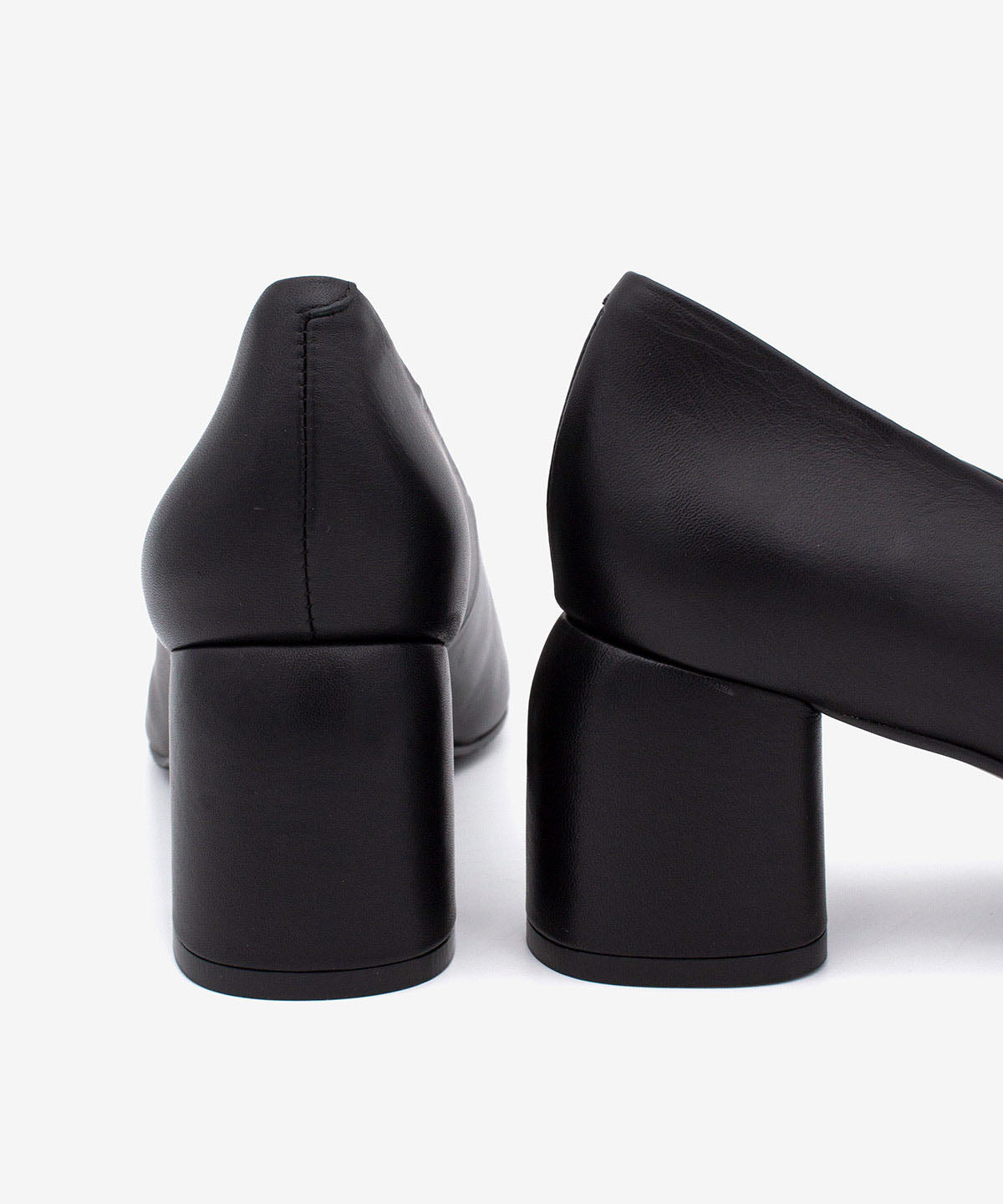 Zapatos de salón de mujer de tacón ancho de diseño de piel suave, tessa - Ángel Alarcón - Negro Negro-6