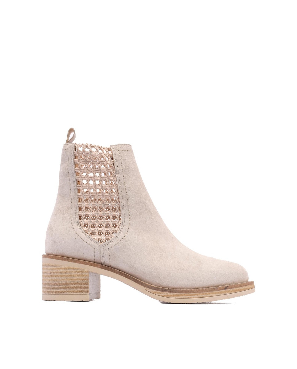 Alpe - Botines básicos de mujer de piel baby silk en color blanco.