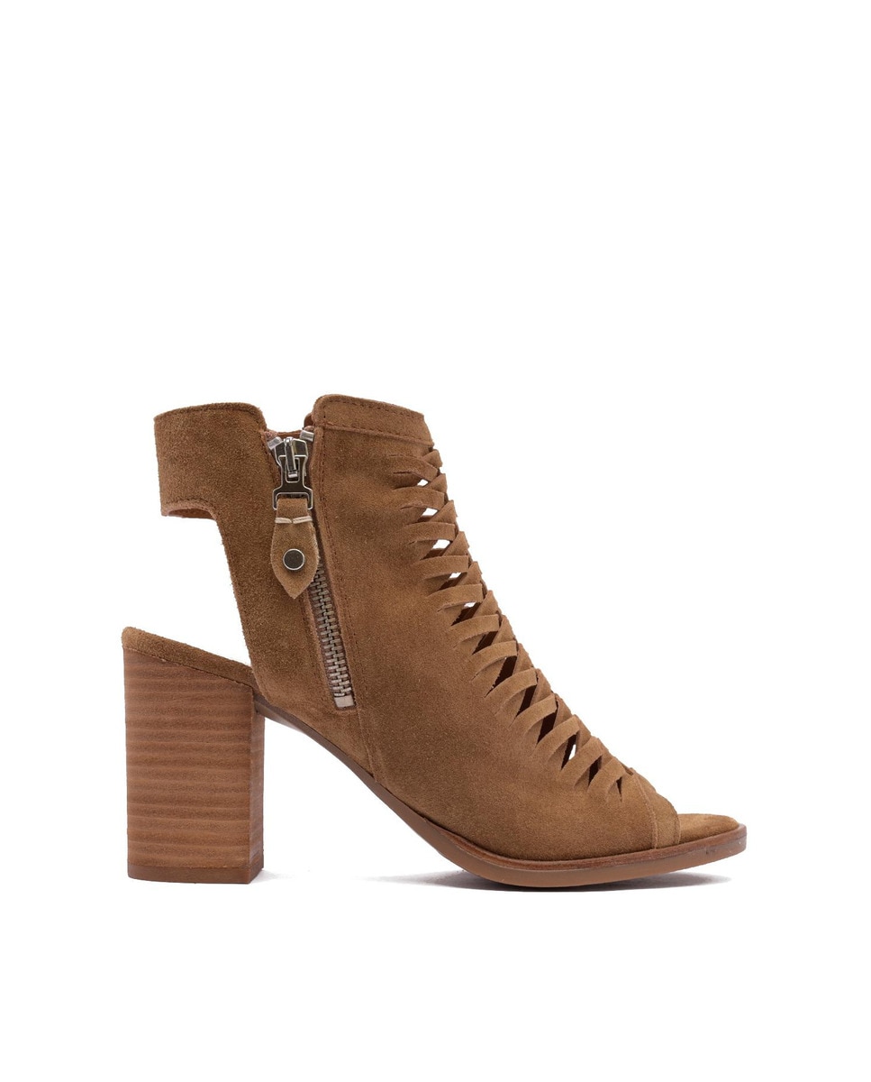 Alpe - Sandalias de tacón de mujer de piel baby silk en color natural.