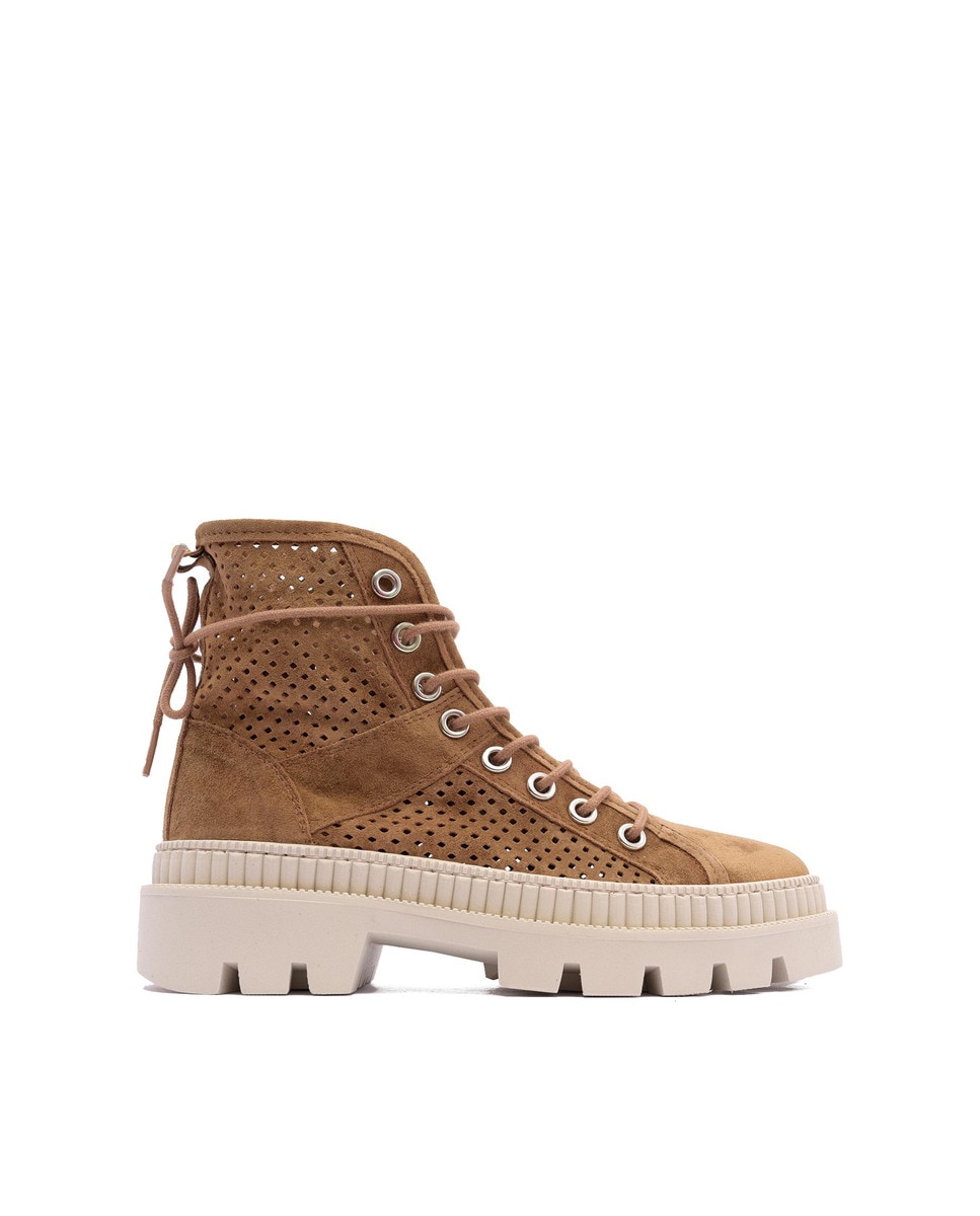 Alpe - Botas básicas de mujer de piel baby silk en color verde.