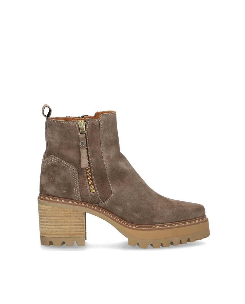 Alpe - Botines de mujer de piel baby silk con suela antideslizante y cierre mediante cremallera.