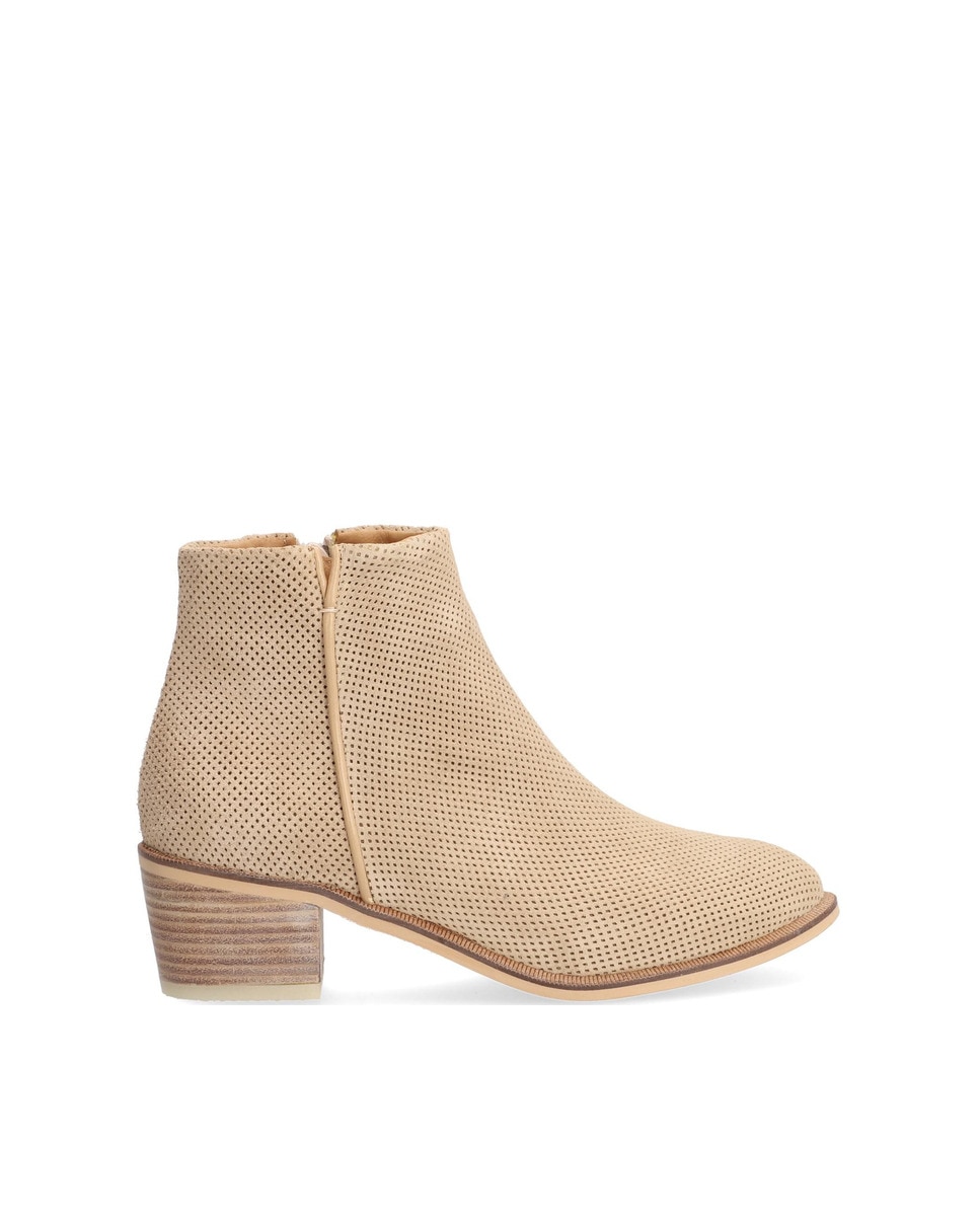 Imagen 0 de Botines cowboy  de mujer de piel baby silk en color marrón