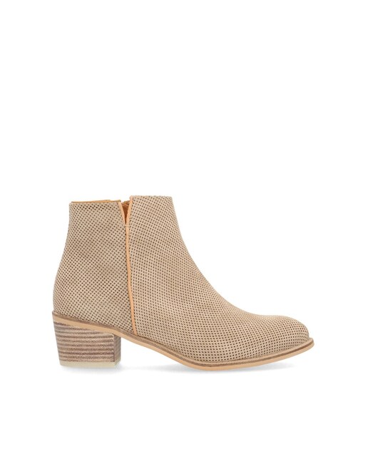 Imagen 0 de Botines de mujer de piel baby silk con suela antideslizante y cierre de cremallera