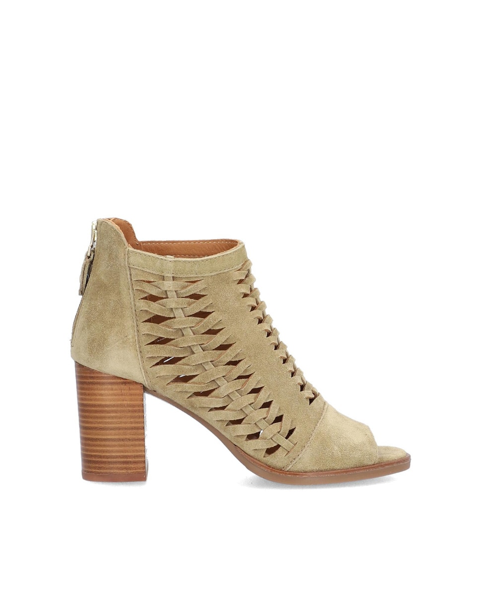 Alpe - Peeptoes de mujer de piel baby silk en color verde.