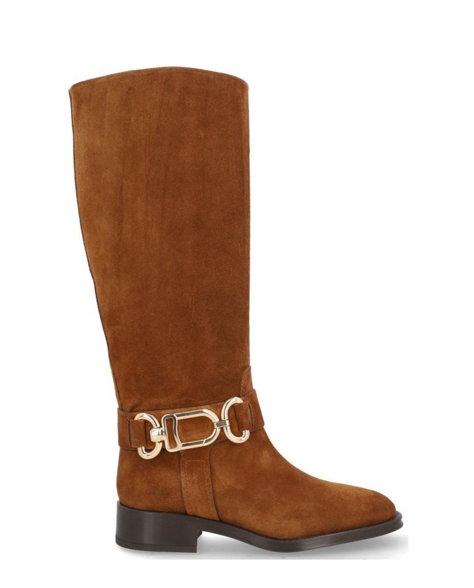 Imagen 0 de Botas de mujer de piel baby silk con suela antideslizante y cremallera