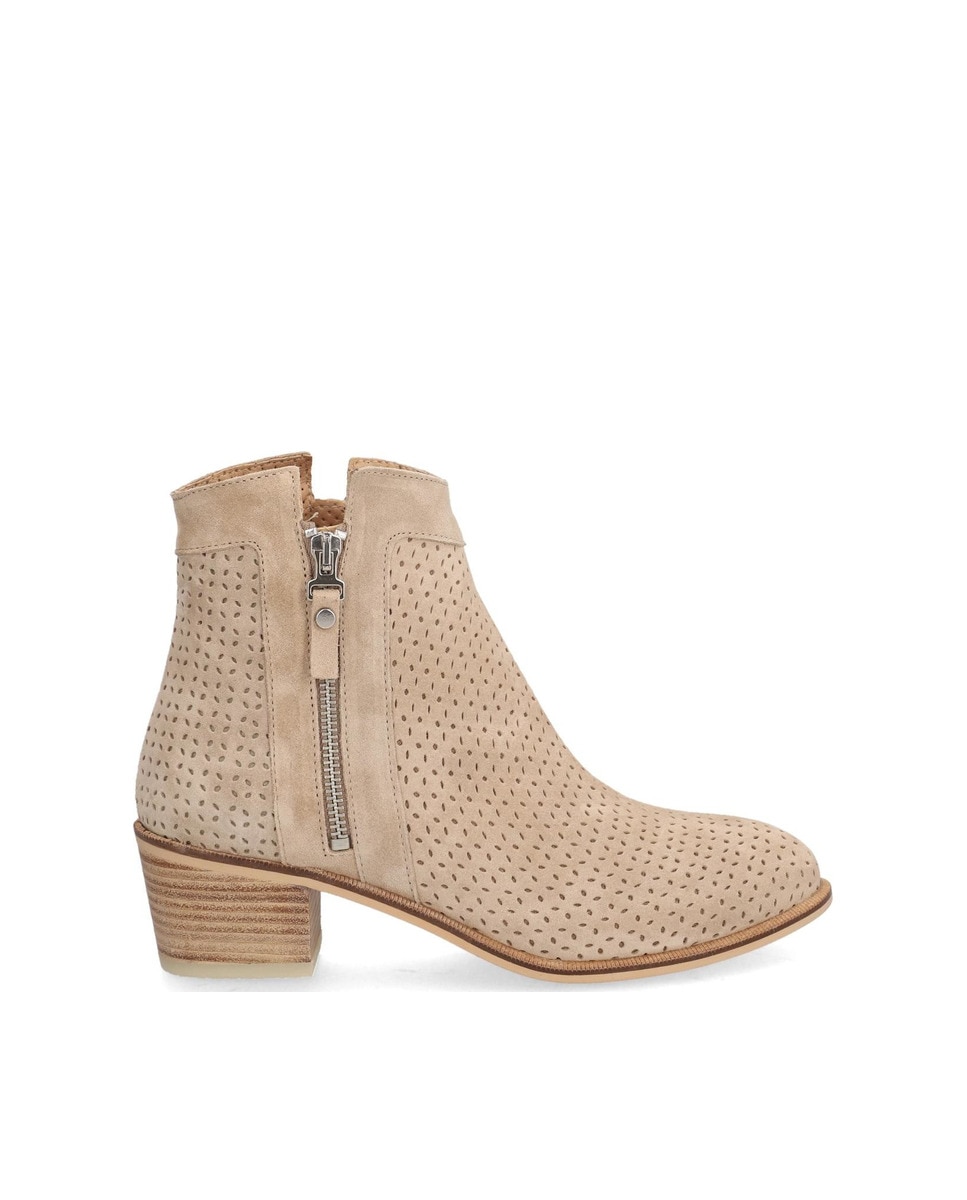 Imagen 0 de Botines básicos de mujer de piel baby silk en color natural