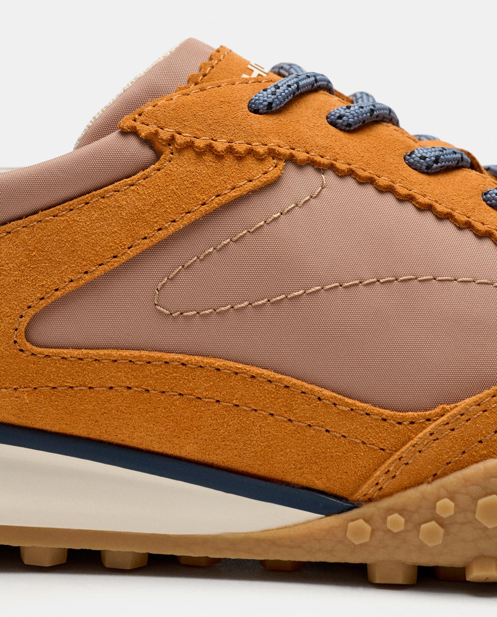 Zapatillas en piel y textil bridge mkii - Hoff - Naranja Naranja-3