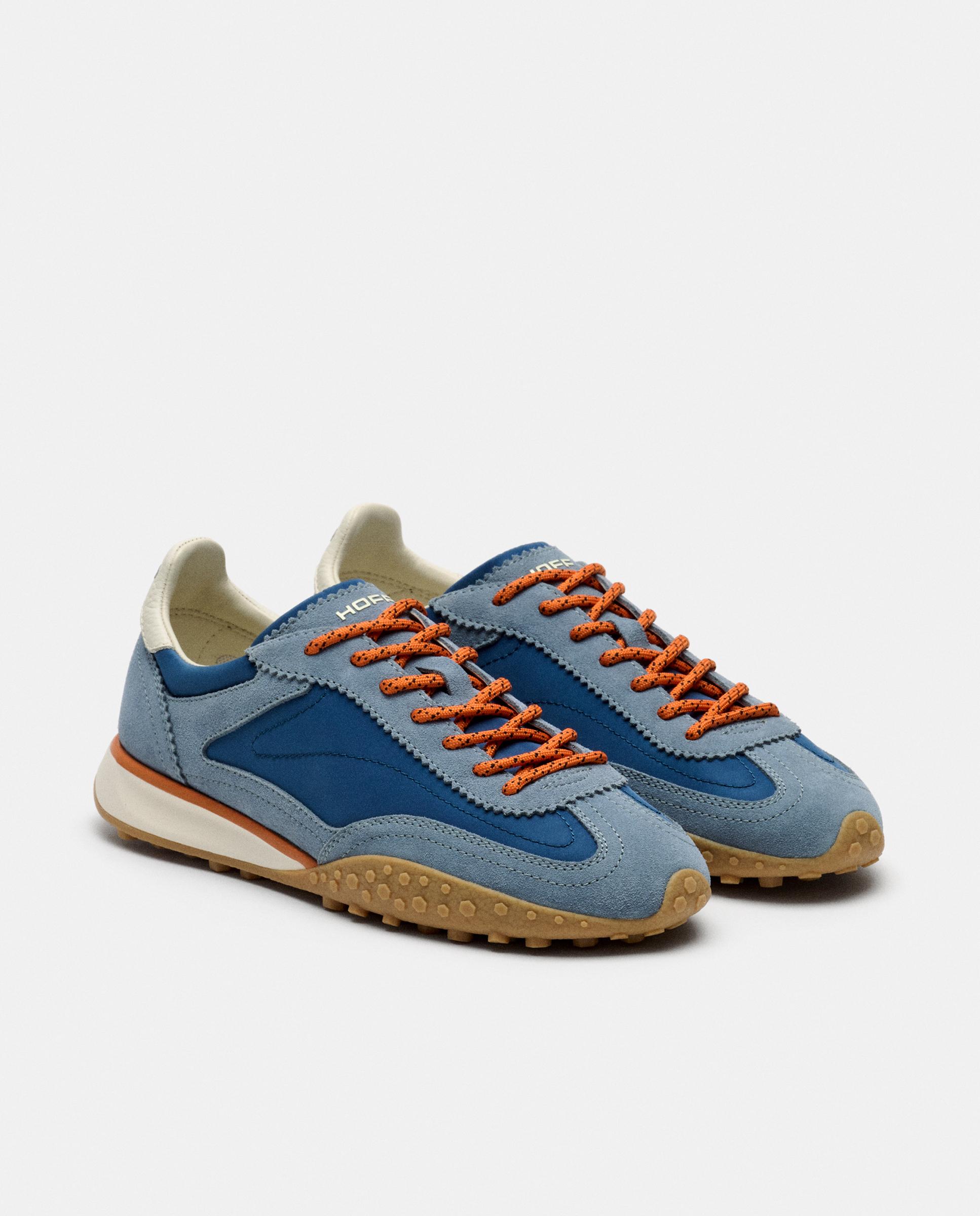 Zapatillas en piel y textil bridge mkii - Hoff - Azul Azul-2
