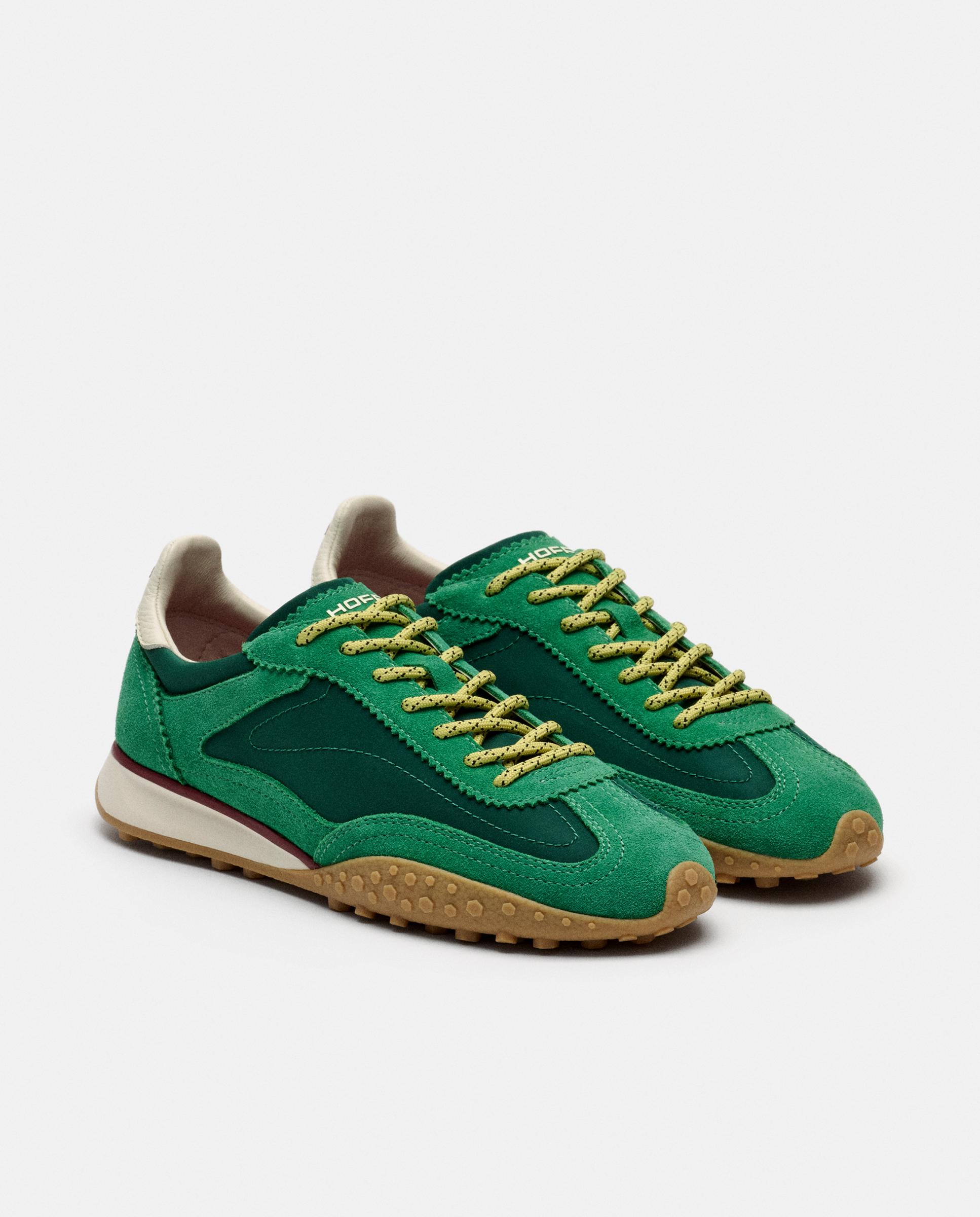 Zapatillas en piel y textil bridge mkii - Hoff - Verde Verde-2