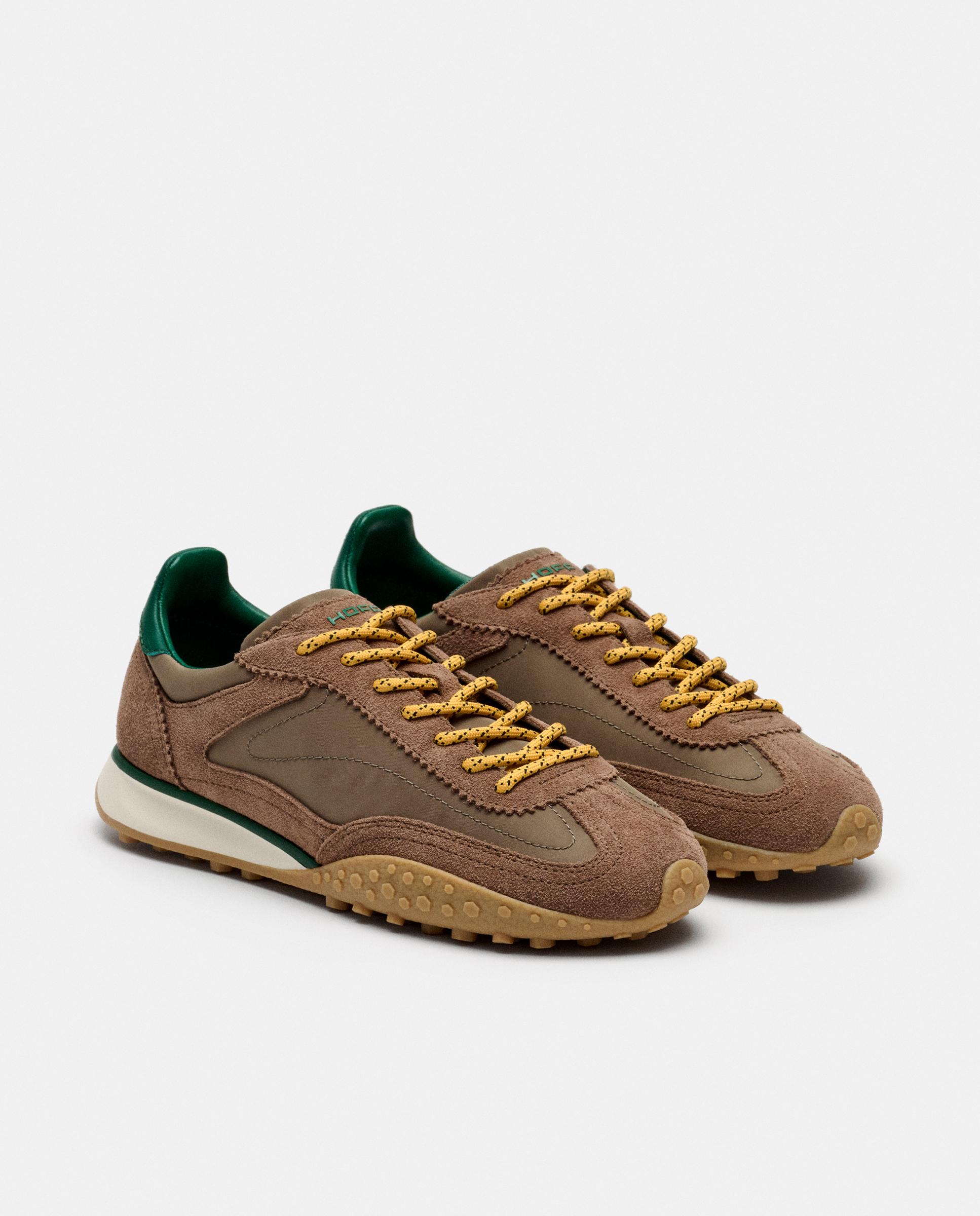 Zapatillas en piel y textil bridge mkii - Hoff - Marrón Marrón-2