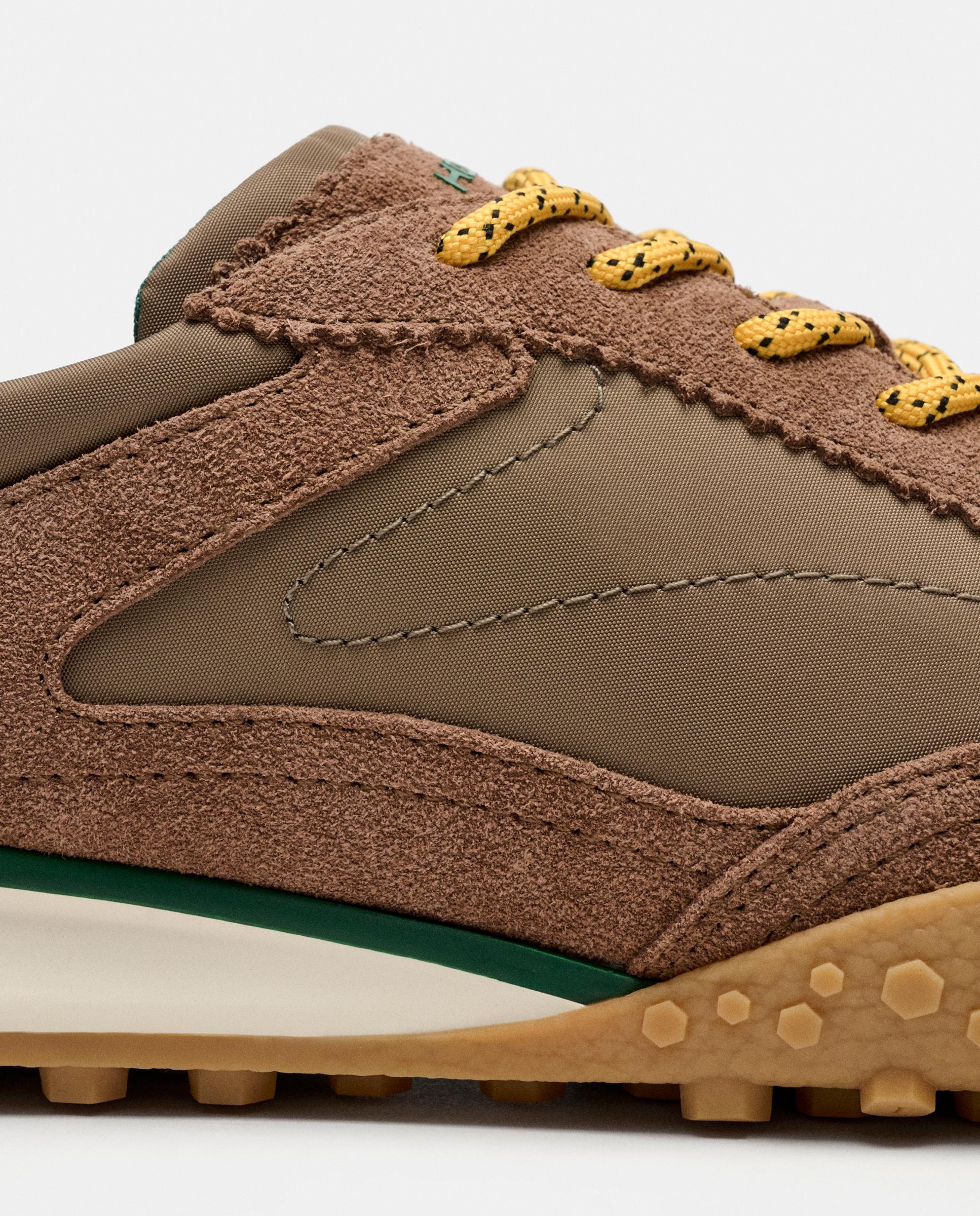 Zapatillas en piel y textil bridge mkii - Hoff - Marrón Marrón-3