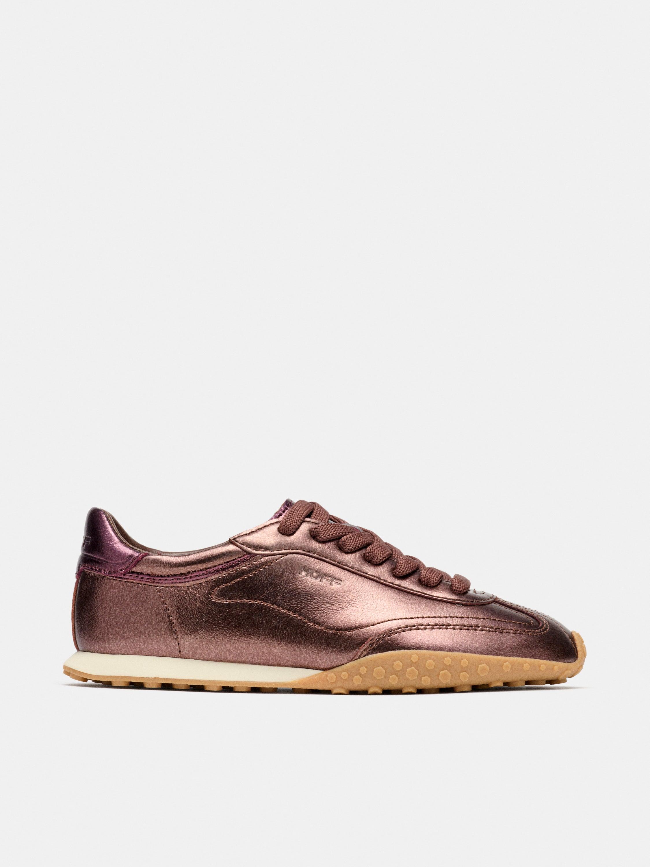 Hoff - Zapatillas deportivas de mujer con acabado metálico y suela de goma.