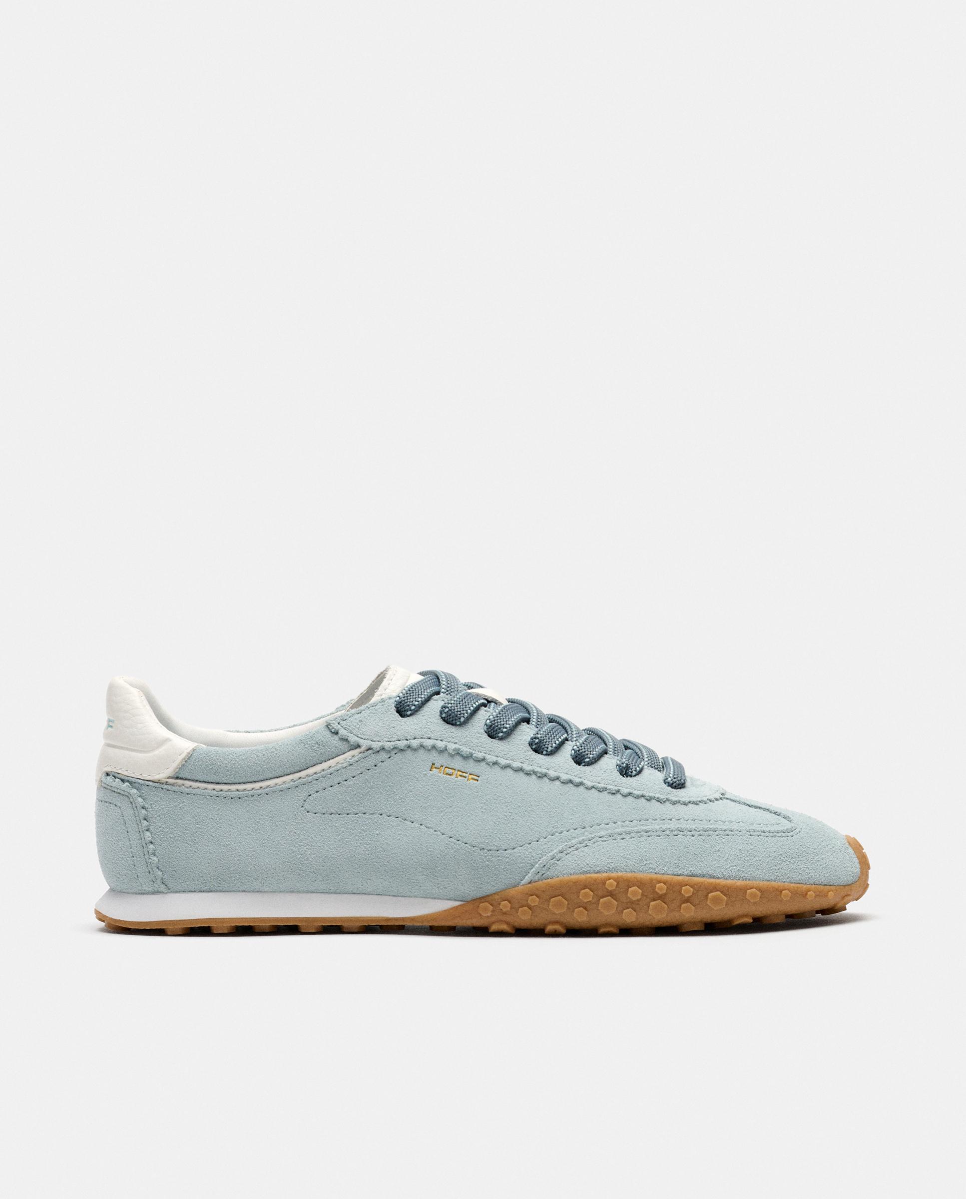 Imagen 1 de Zapatillas deportivas bridge de serraje Azul claro
