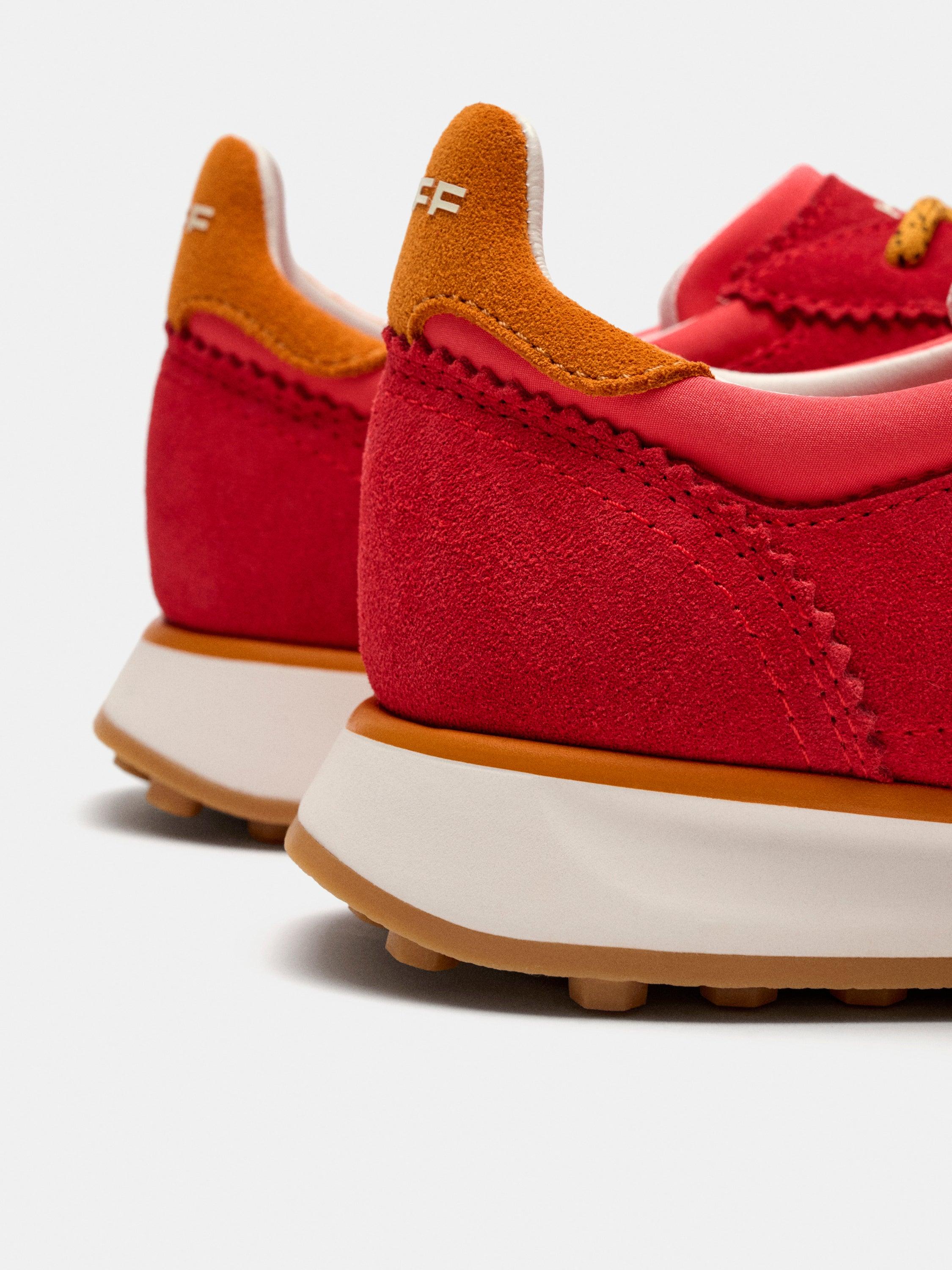 Zapatillas en piel y textil bridge mkii - Hoff - Rojo Rojo-5