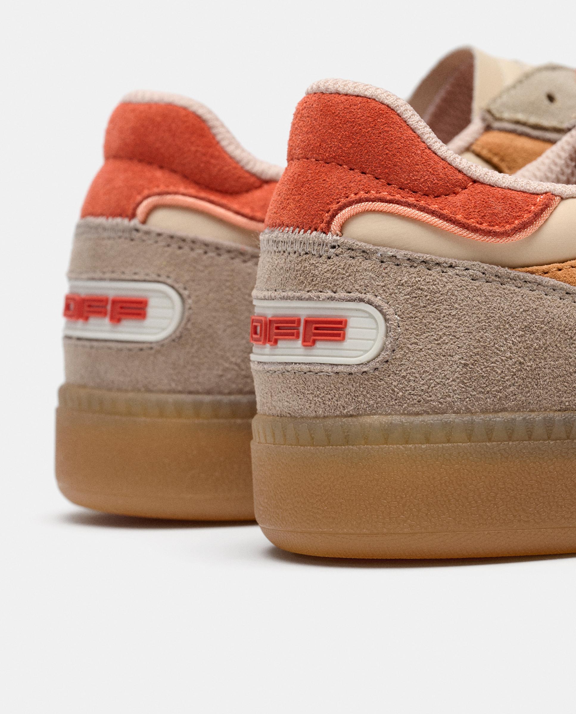 Zapatillas deportivas de mujer park con suela plana - Hoff - Verde Oliva Naranja-3