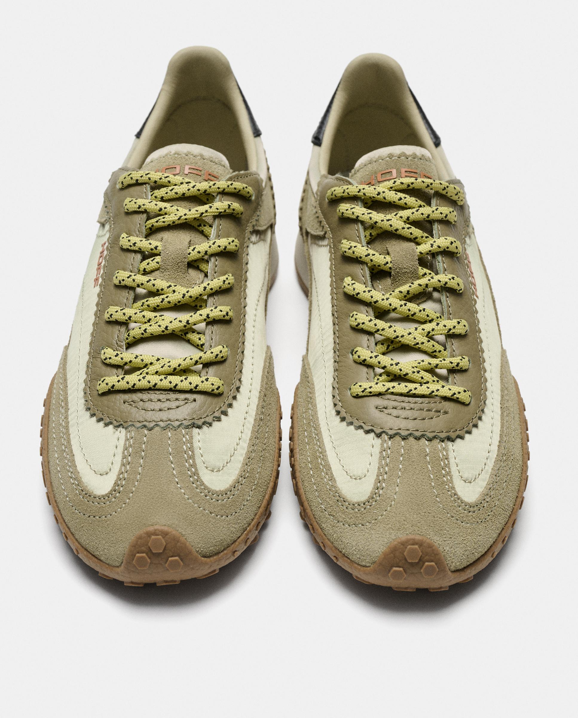 Zapatillas de mujer en piel bajas con suela de goma - Hoff - Kaki Kaki-4