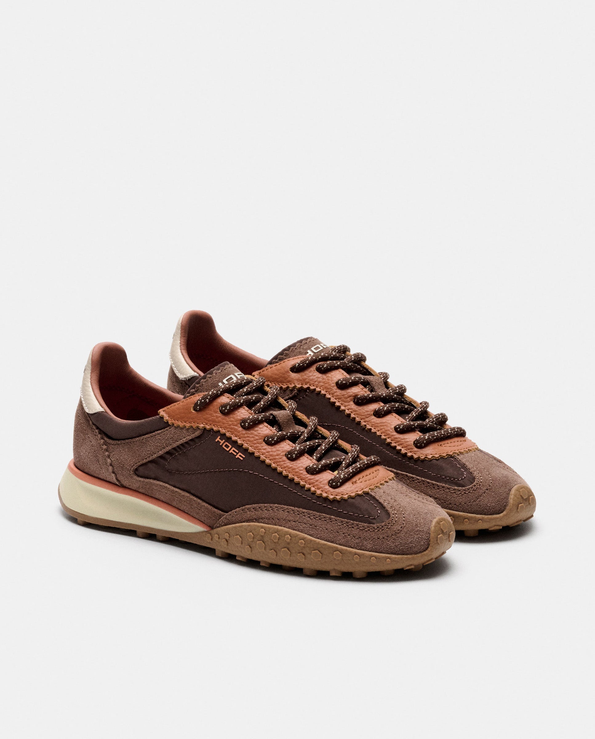 Zapatillas de mujer en piel bajas con suela de goma - Hoff - Marrón oscuro Marrón oscuro-2