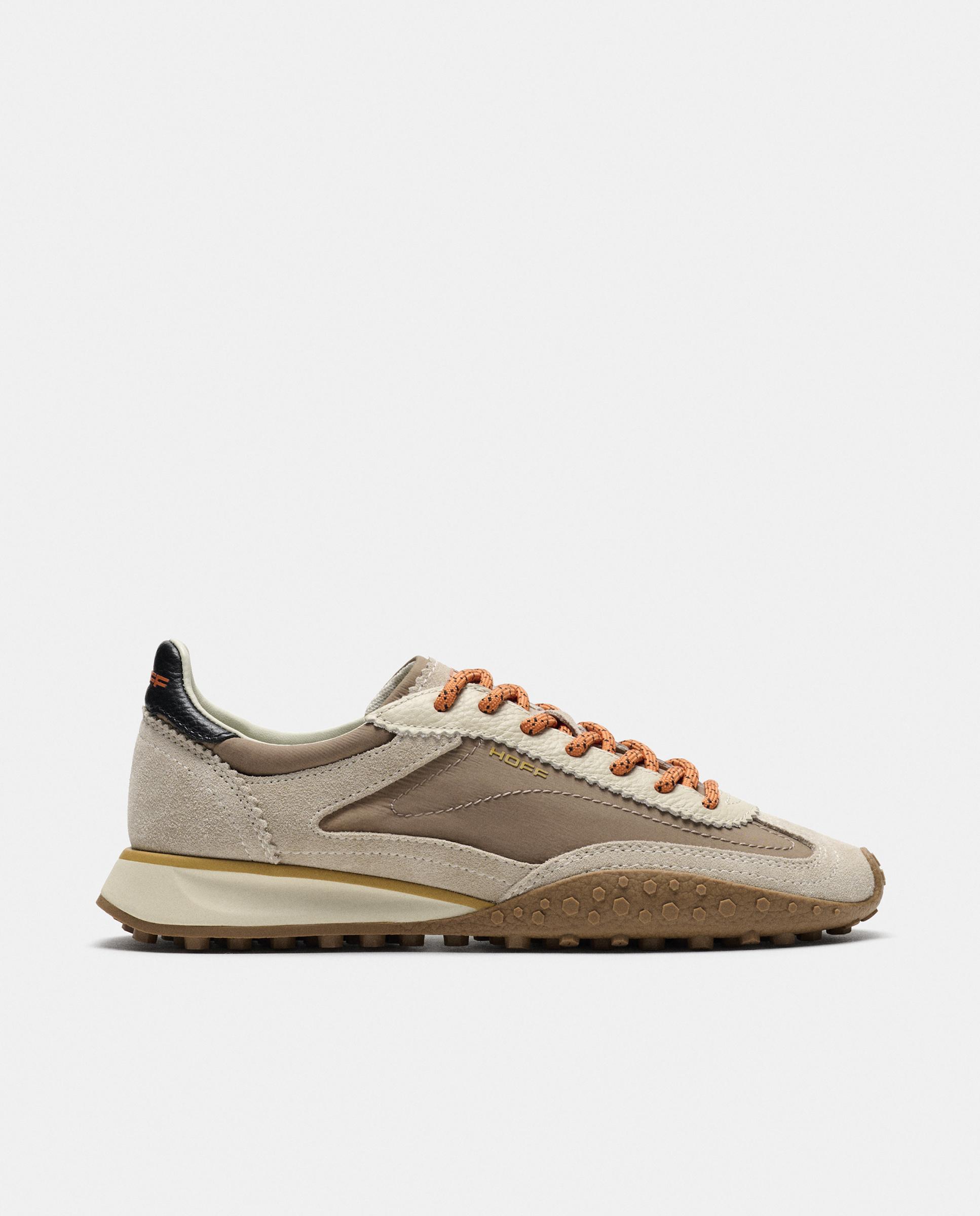 Zapatillas de mujer en piel bajas con suela de goma - Hoff - Beige Beige-1