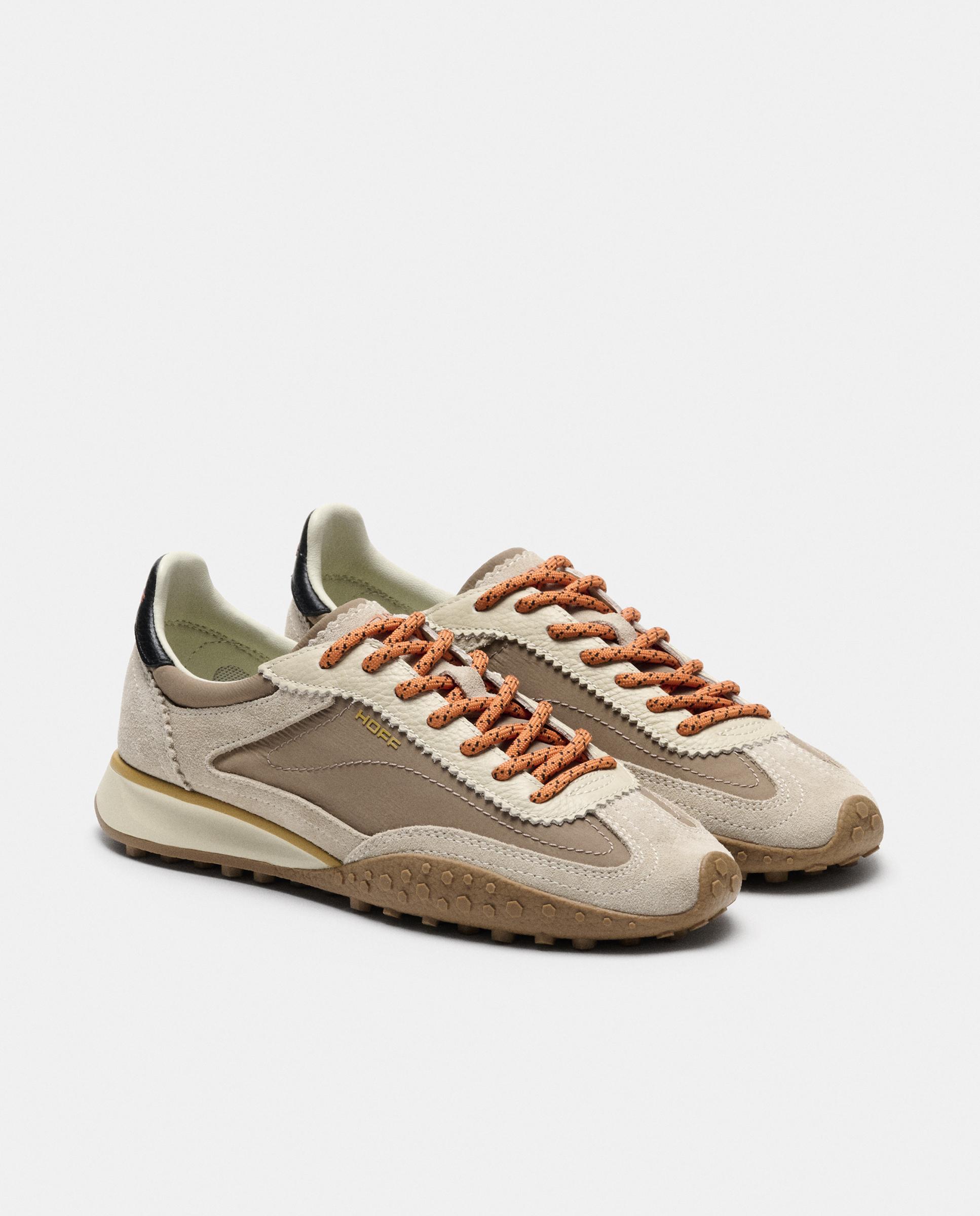 Zapatillas de mujer en piel bajas con suela de goma - Hoff - Beige Beige-2
