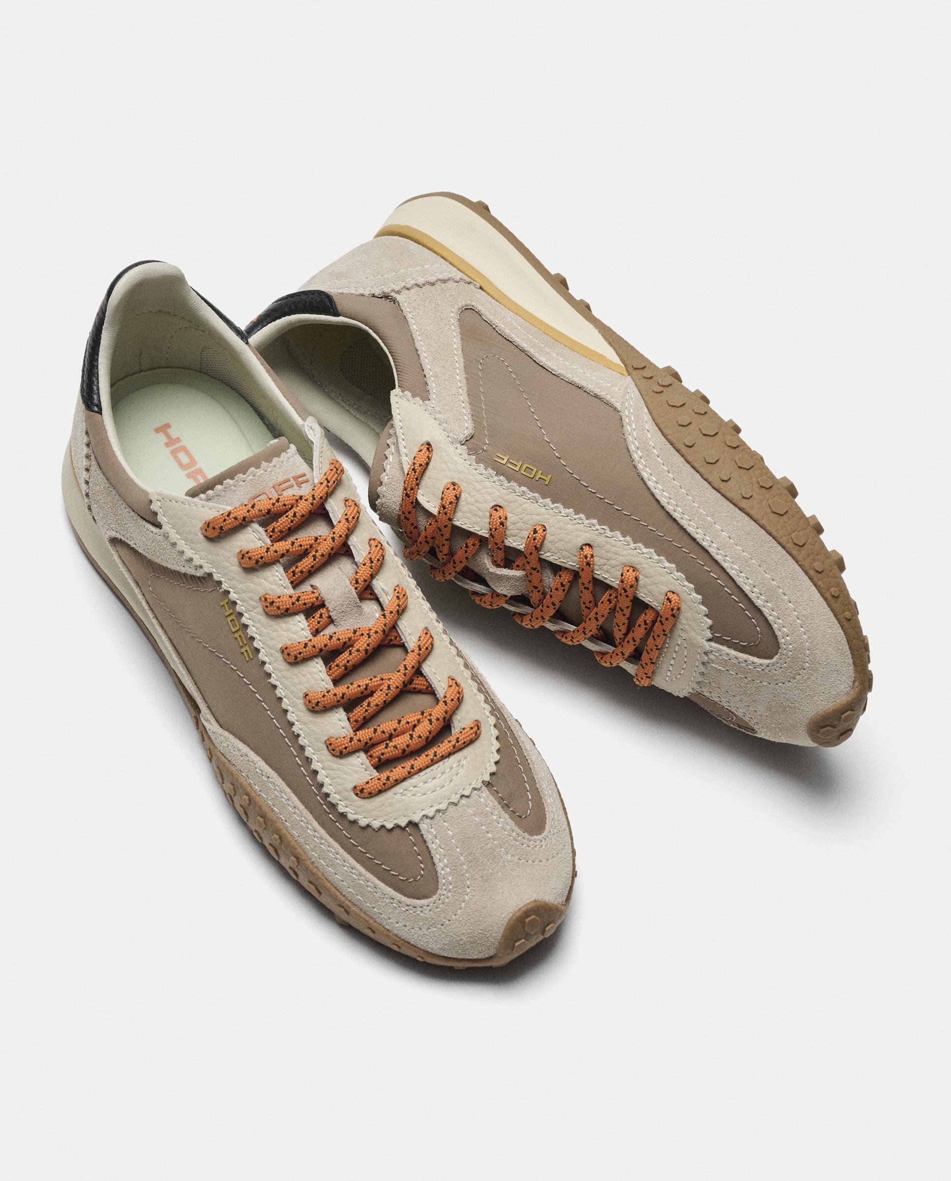 Zapatillas de mujer en piel bajas con suela de goma - Hoff - Beige Beige-4
