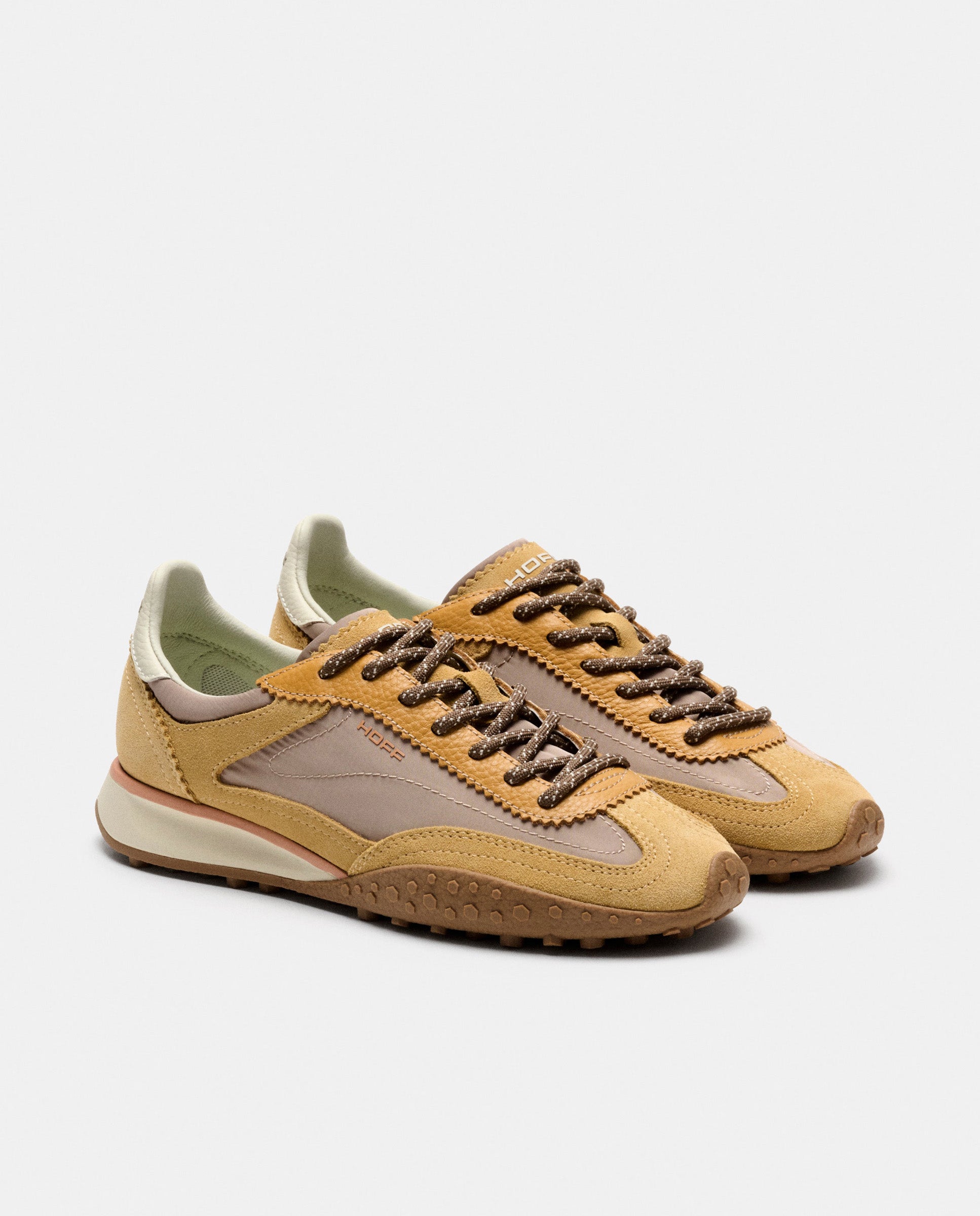 Zapatillas de mujer en piel bajas con suela de goma - Hoff - Mostaza Mostaza-2