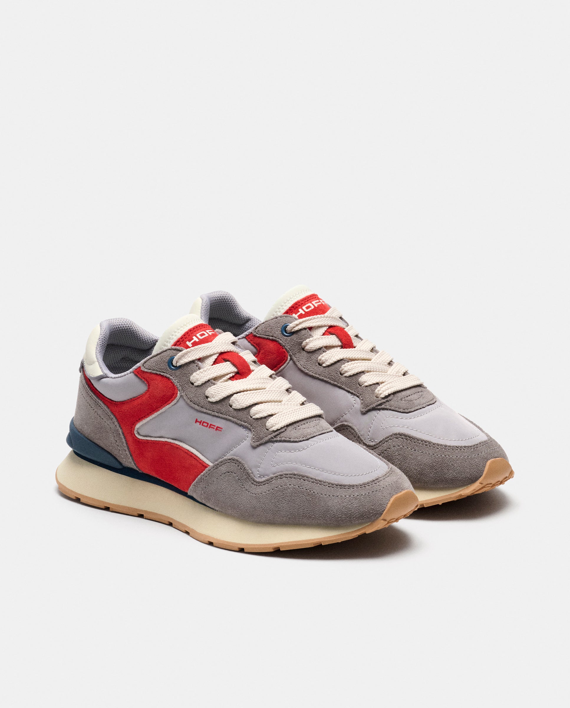 Zapatillas de caballero en piel bajas con suela de goma - Hoff - Gris claro Gris claro-2