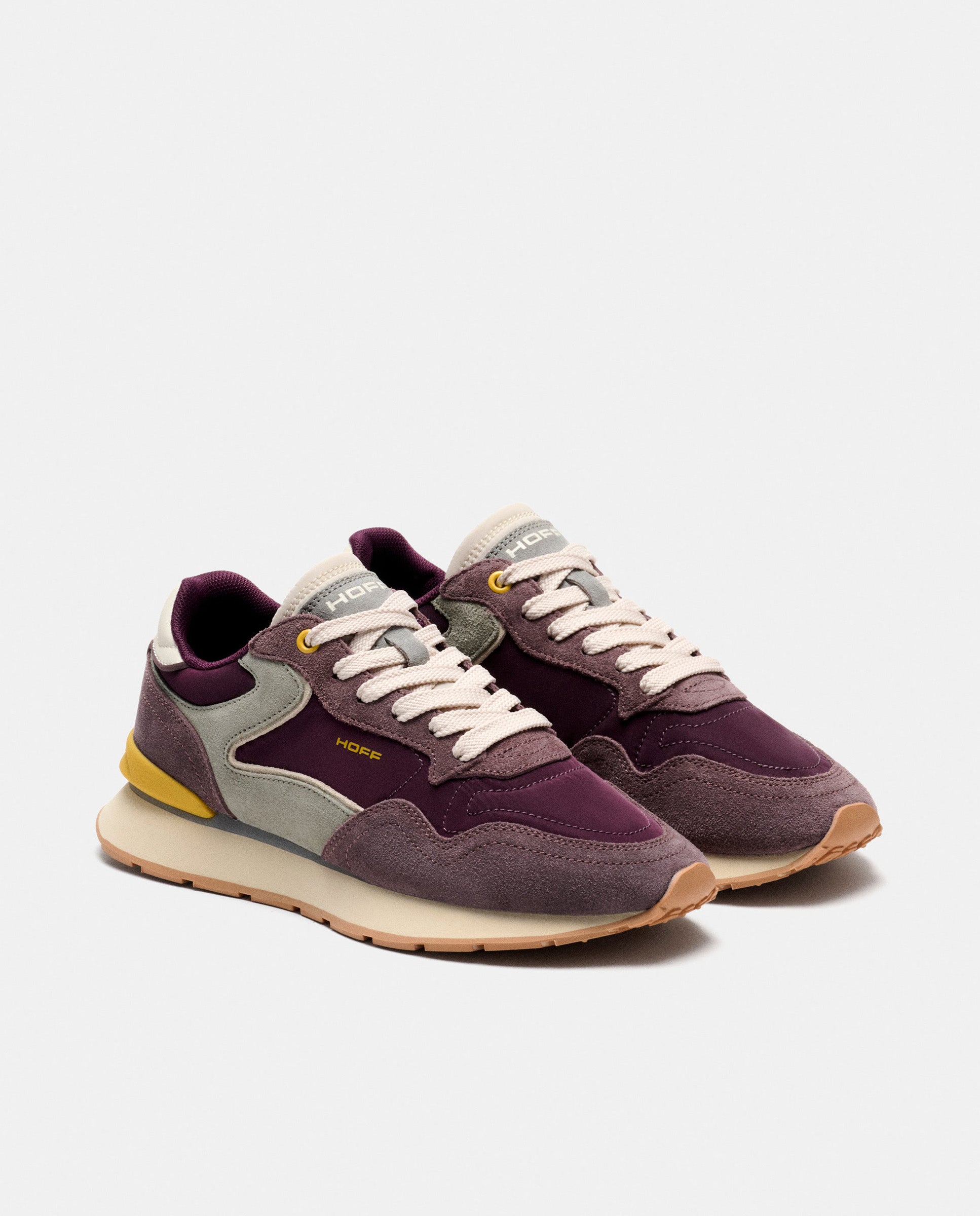 Zapatillas de mujer en piel bajas con suela de goma - Hoff - Berenjena Berenjena-2