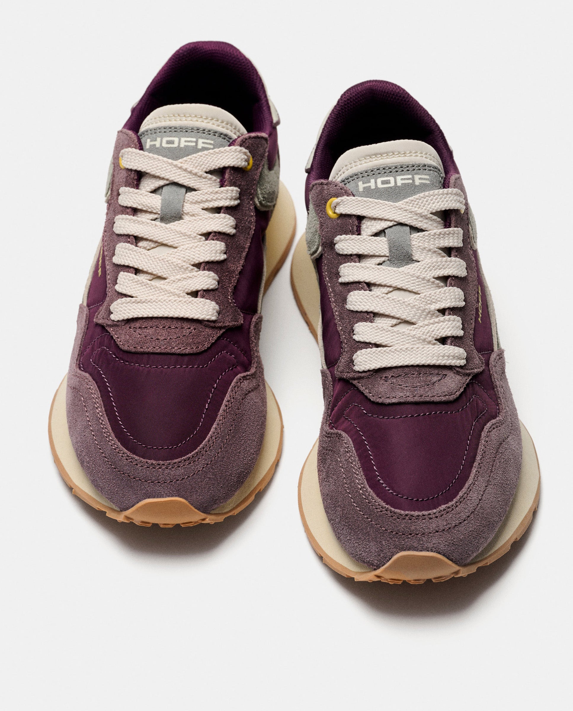 Zapatillas de mujer en piel bajas con suela de goma - Hoff - Berenjena Berenjena-4