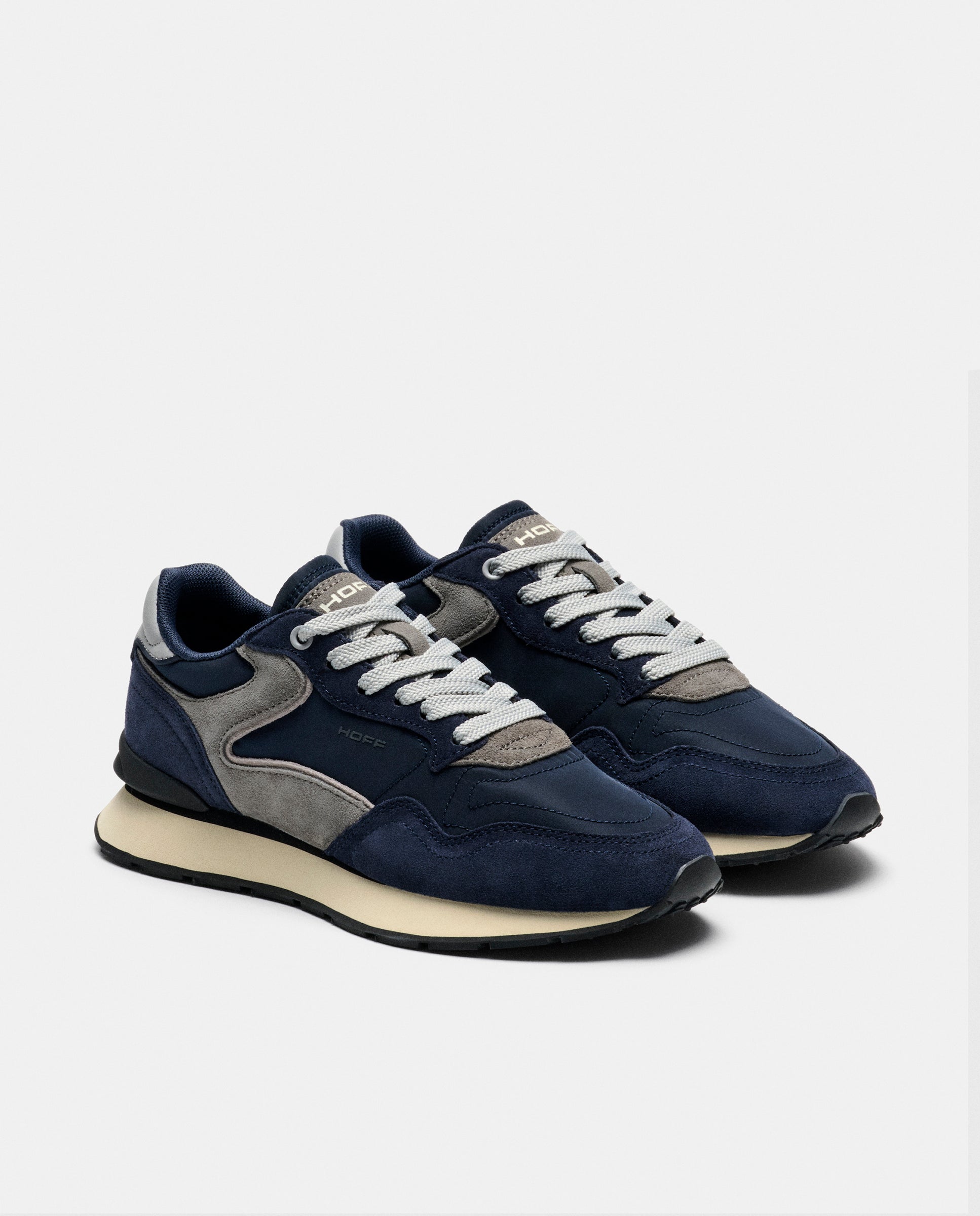 Zapatillas de caballero en piel bajas con suela de goma - Hoff - Azul Azul-3