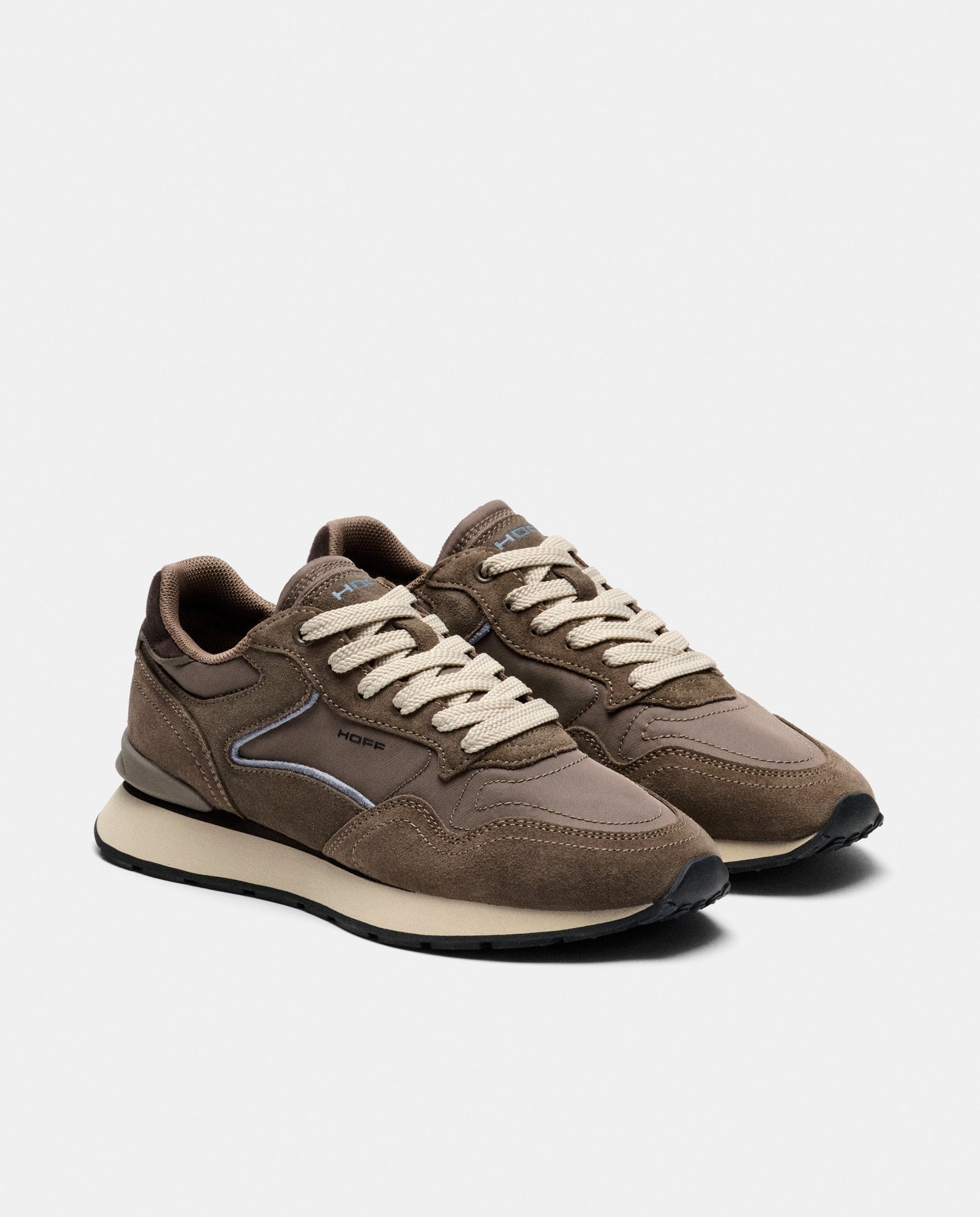 Zapatillas de mujer en piel bajas con suela de goma - Hoff - Topo Topo-2
