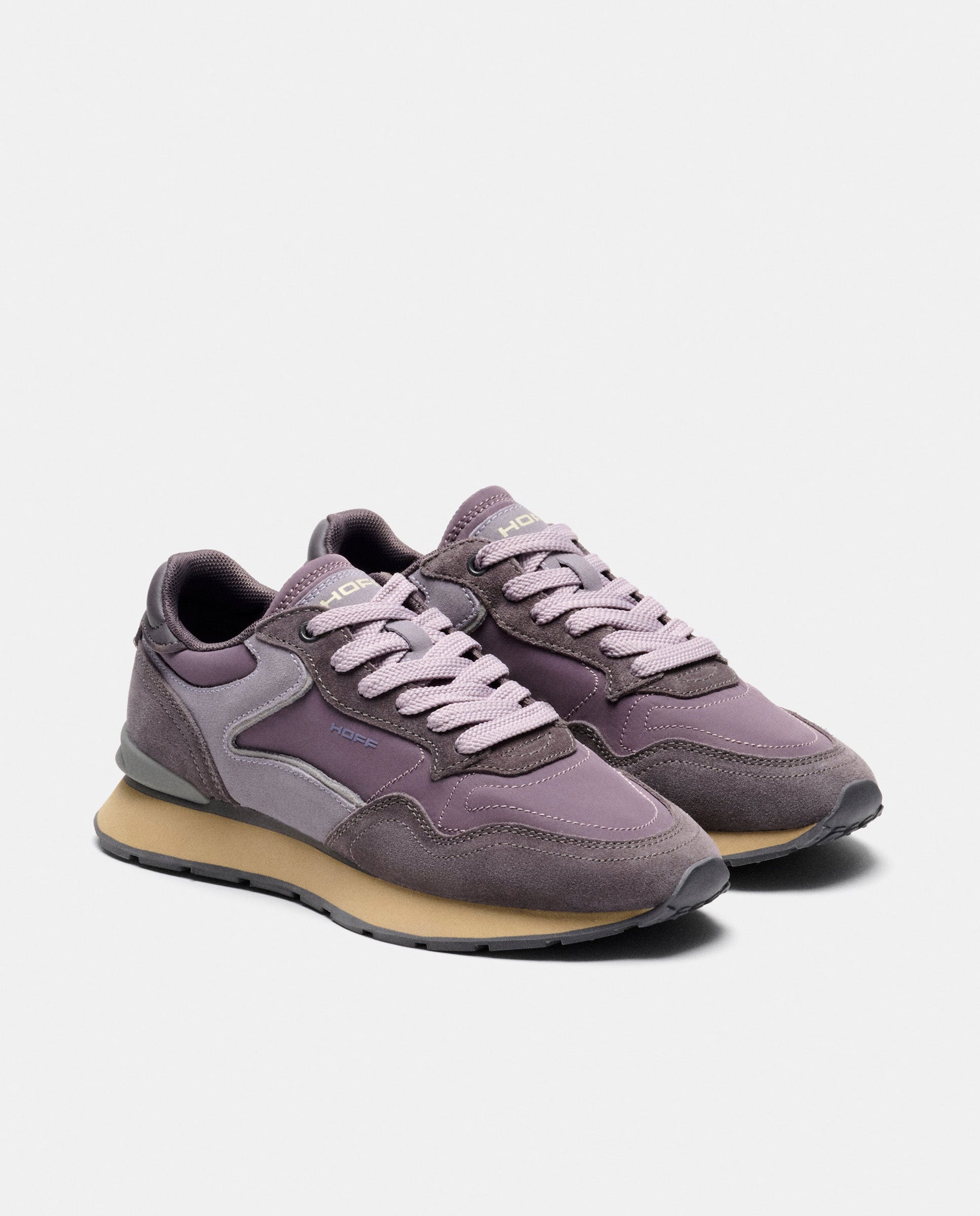Zapatillas de mujer en piel bajas con suela de goma - Hoff - Berenjena Berenjena-2