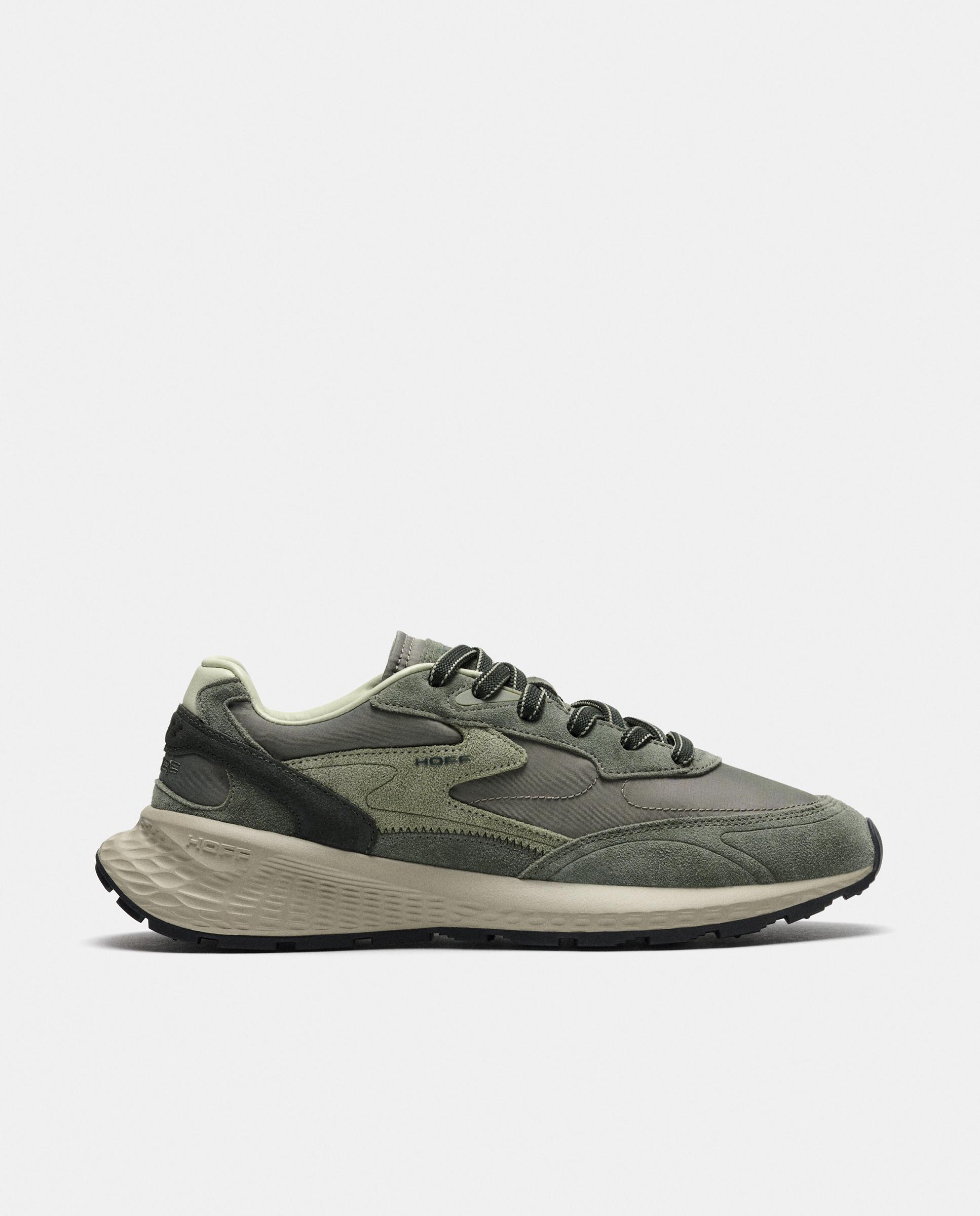 Zapatillas de caballero en piel bajas con suela de goma - Hoff - Verde Verde-1