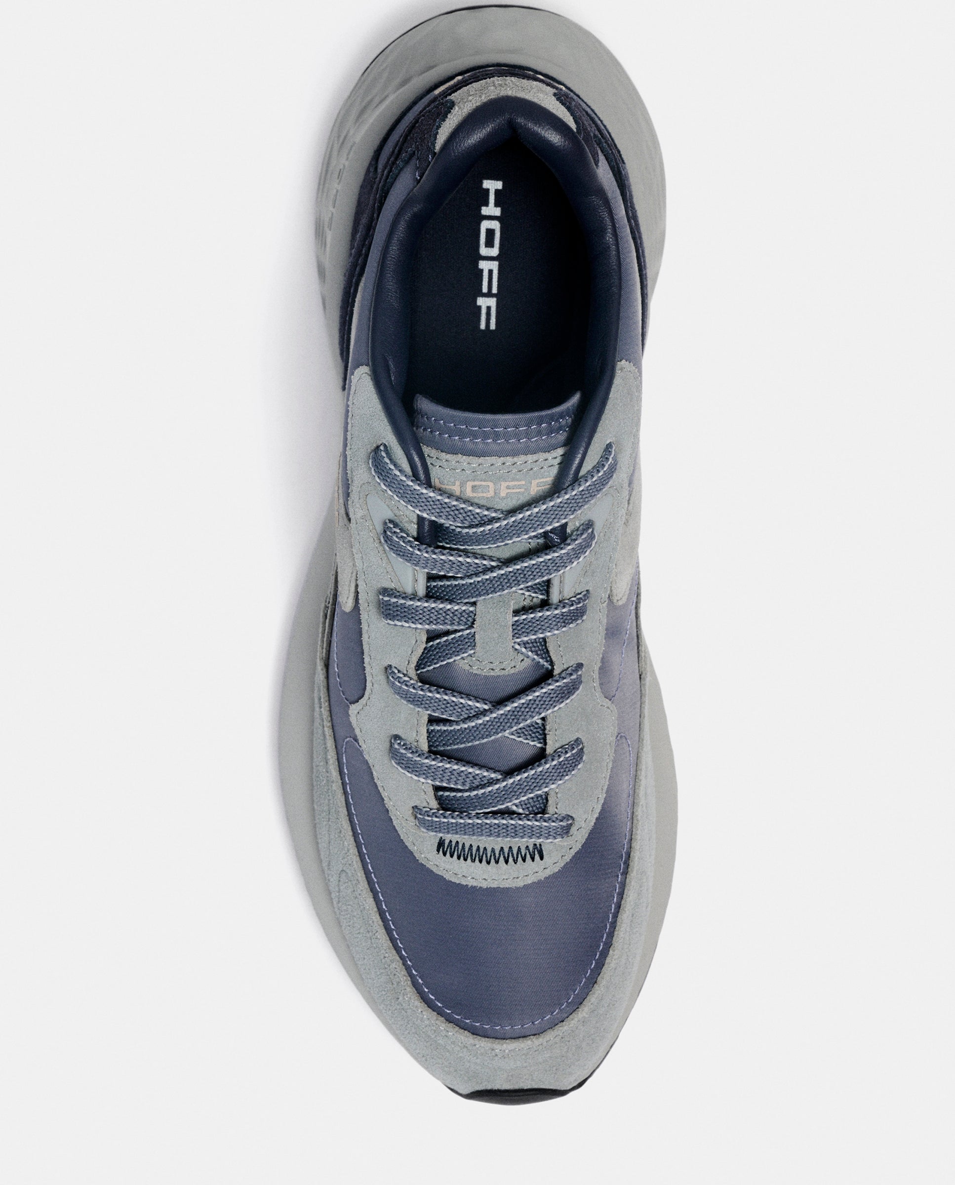 Zapatillas de caballero en piel bajas con suela de goma - Hoff - Azul Azul-3