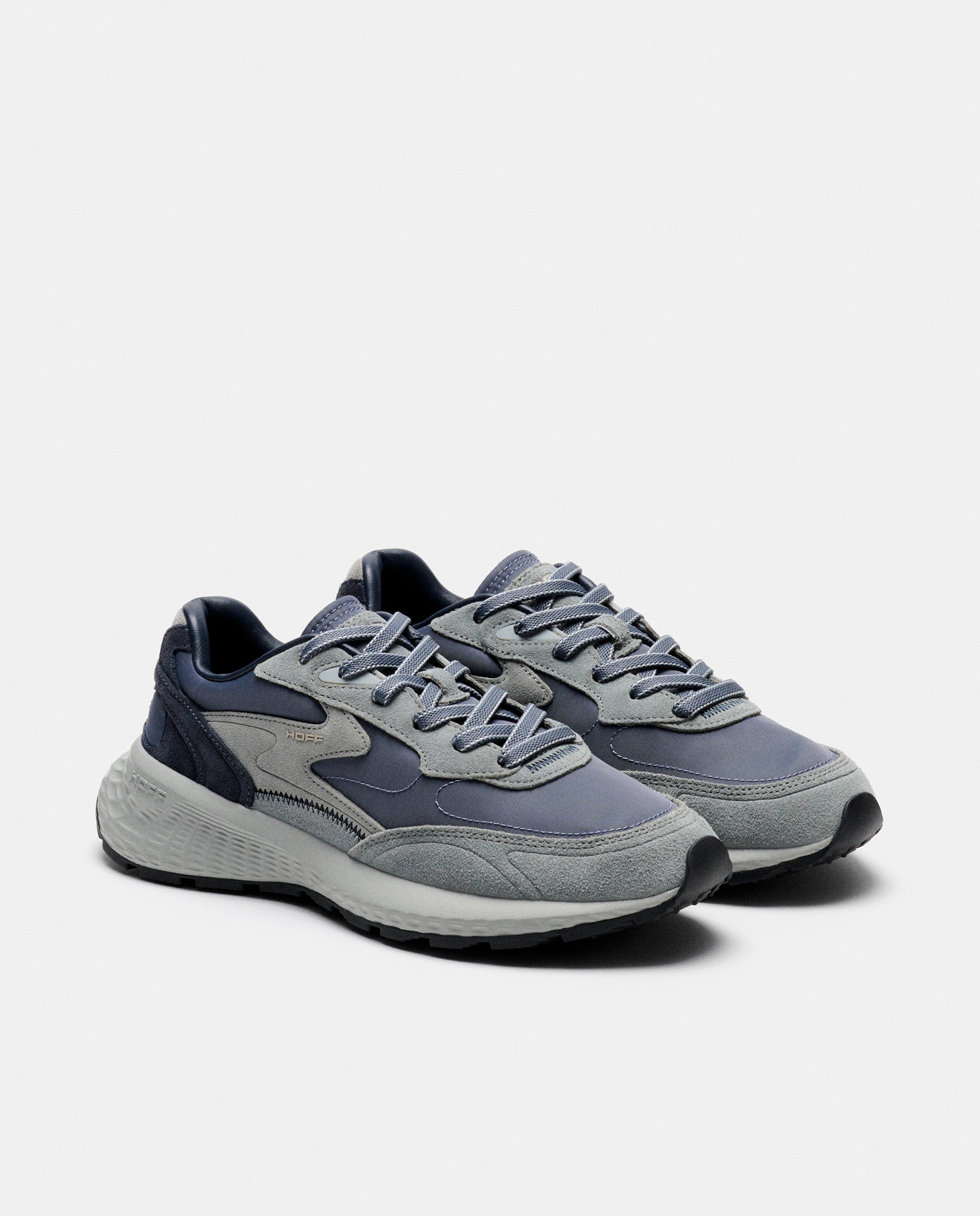 Zapatillas de caballero en piel bajas con suela de goma - Hoff - Azul Azul-4
