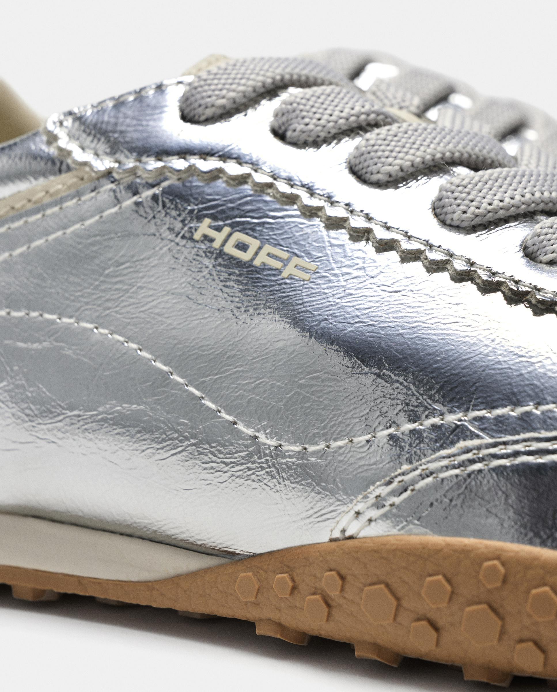 Imagen 3 de Zapatillas de mujer en piel bajas con suela de goma - Hoff - Plata Plata