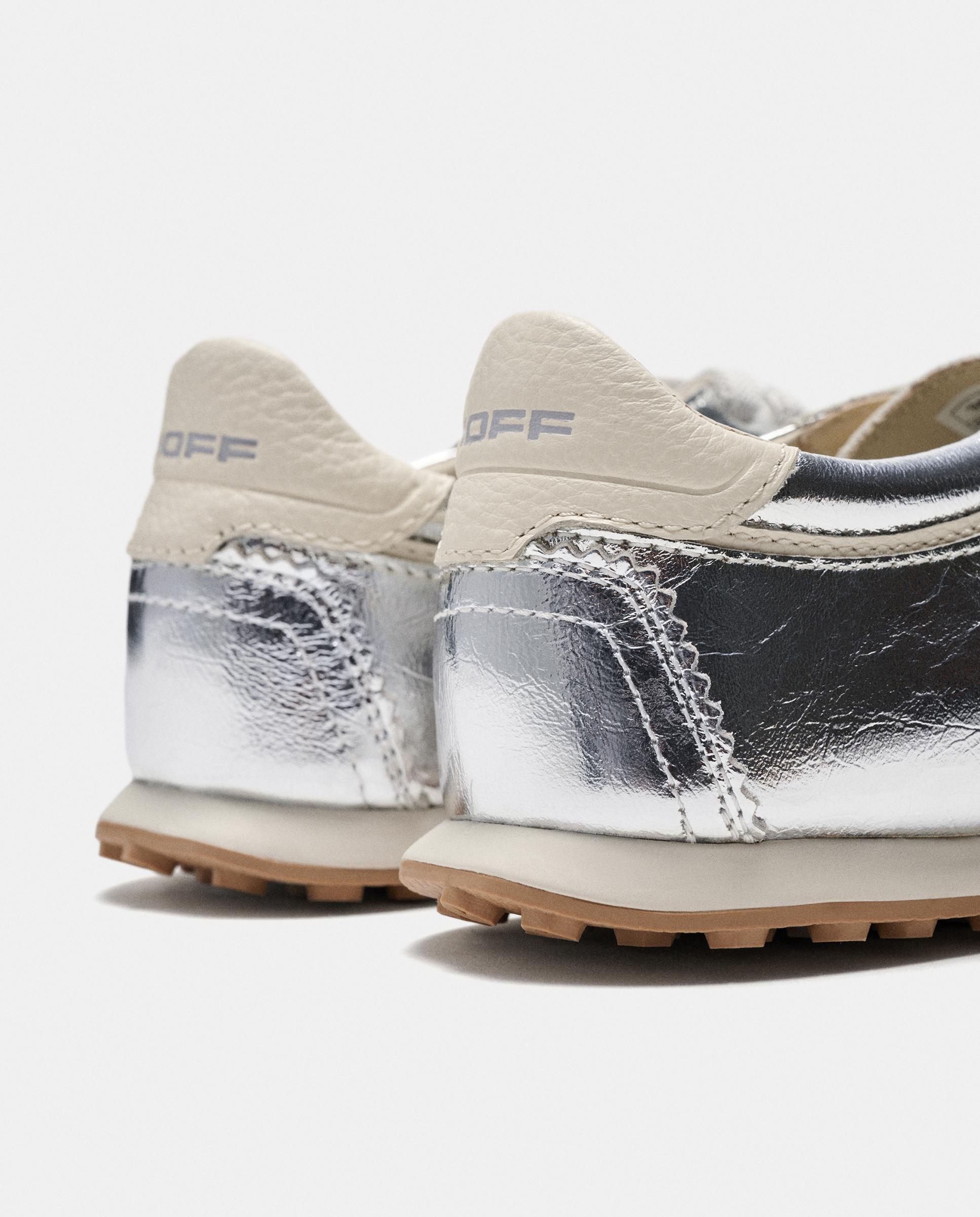 Imagen 5 de Zapatillas de mujer en piel bajas con suela de goma - Hoff - Plata Plata