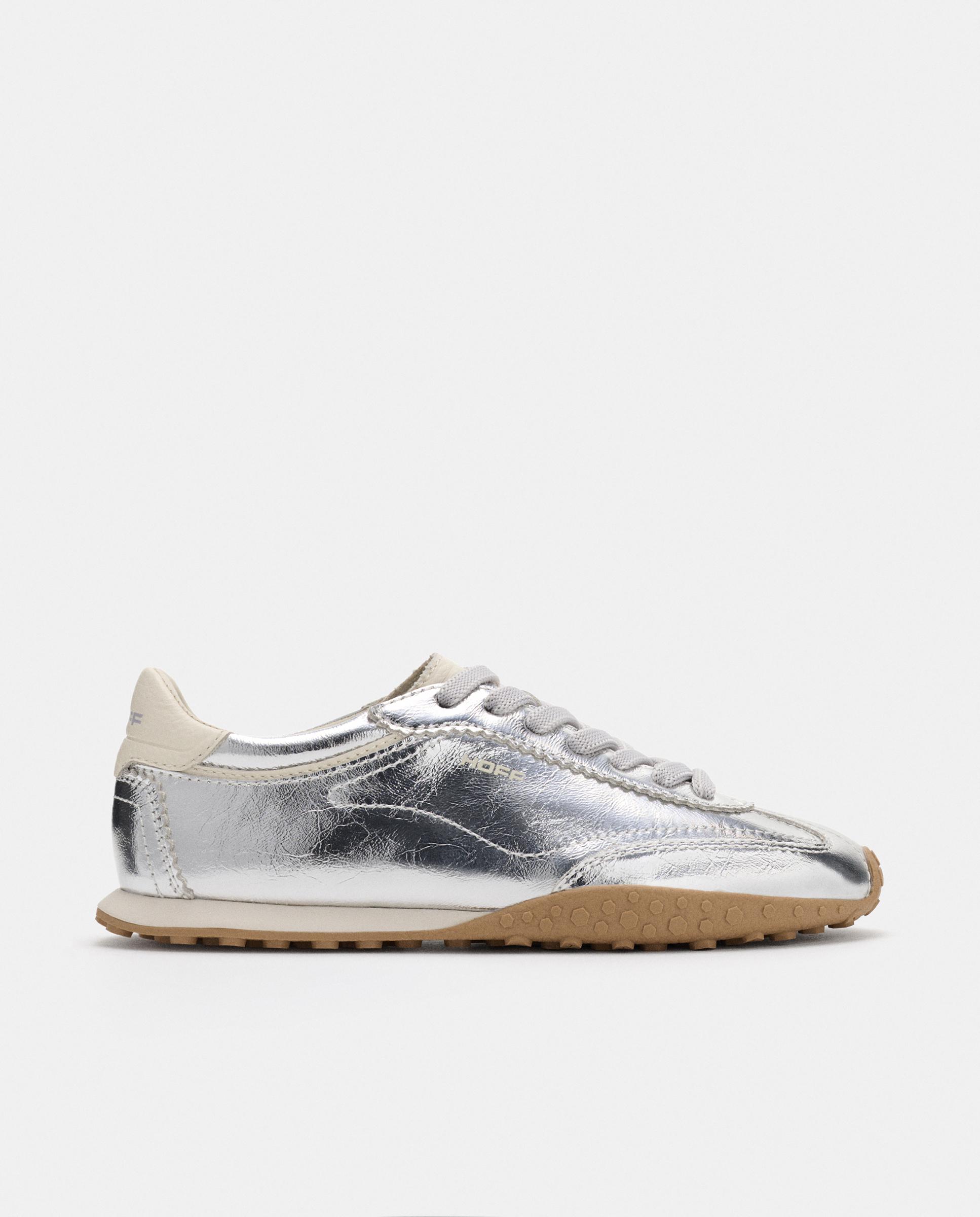 Imagen 1 de Zapatillas de mujer en piel bajas con suela de goma - Hoff - Plateado Plateado
