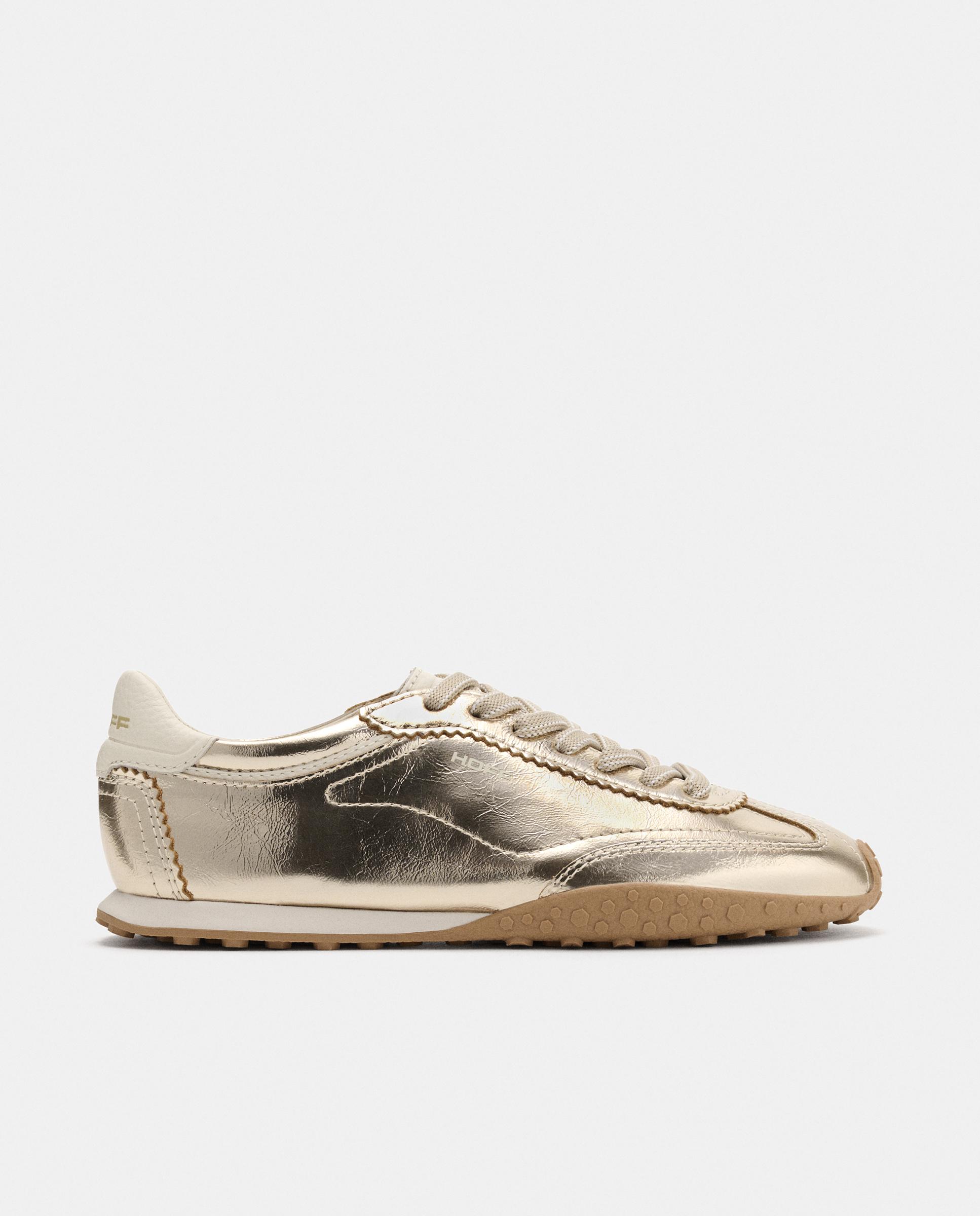 Imagen 1 de Zapatillas de mujer en piel bajas con suela de goma - Hoff - Dorado Dorado
