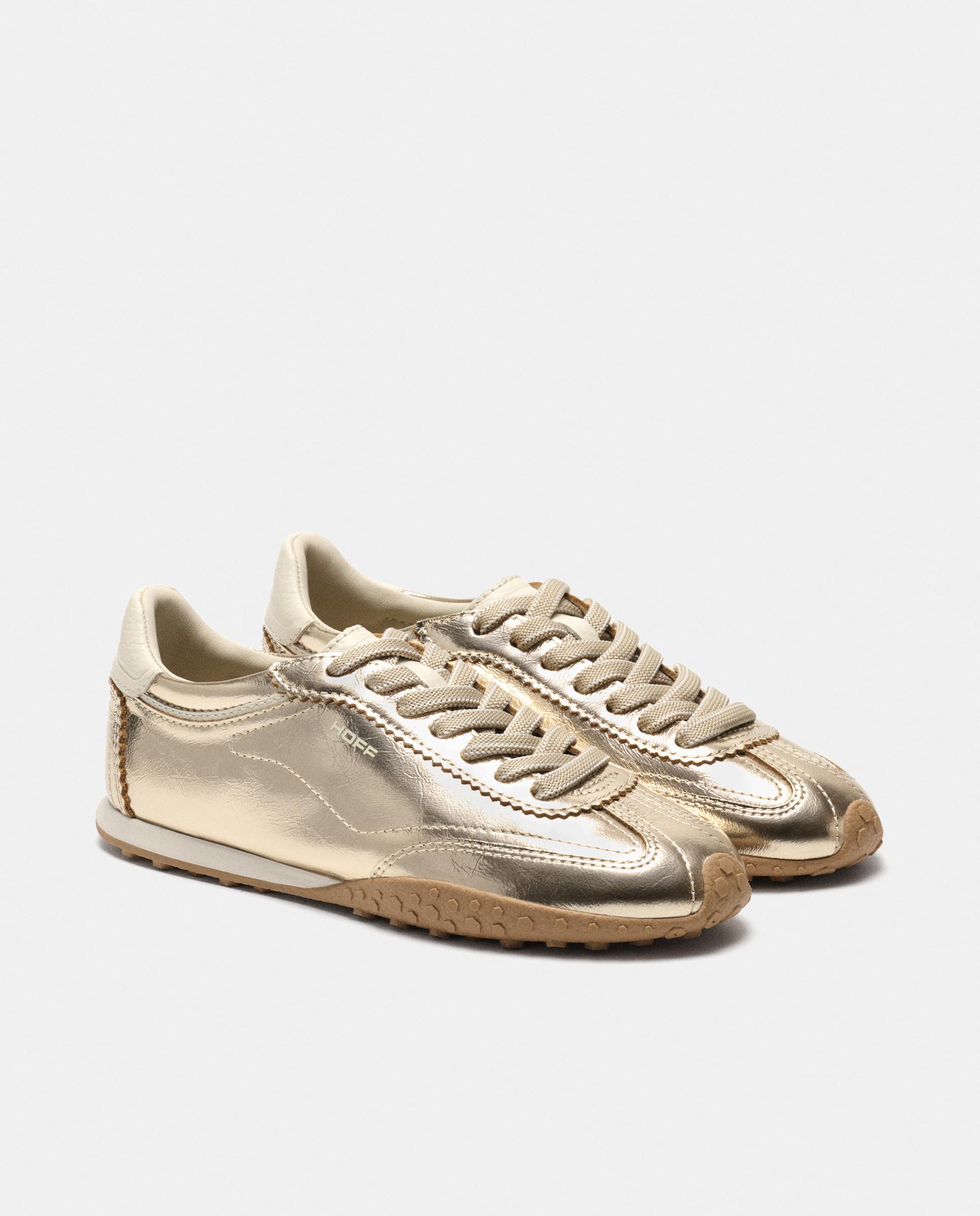 Imagen 2 de Zapatillas de mujer en piel bajas con suela de goma - Hoff - Dorado Dorado