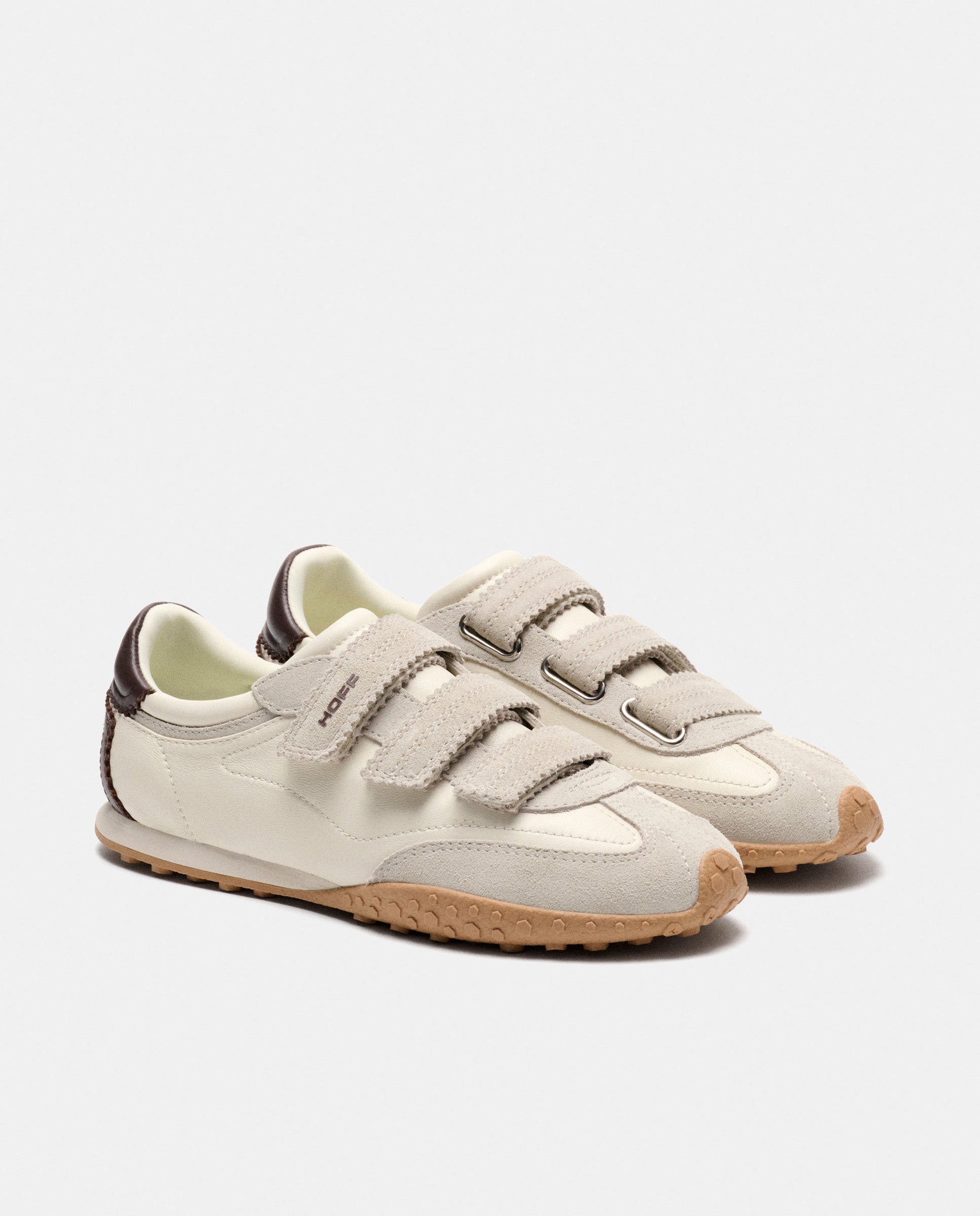 Zapatillas de mujer en piel bajas con suela de goma - Hoff - Beige Beige-2