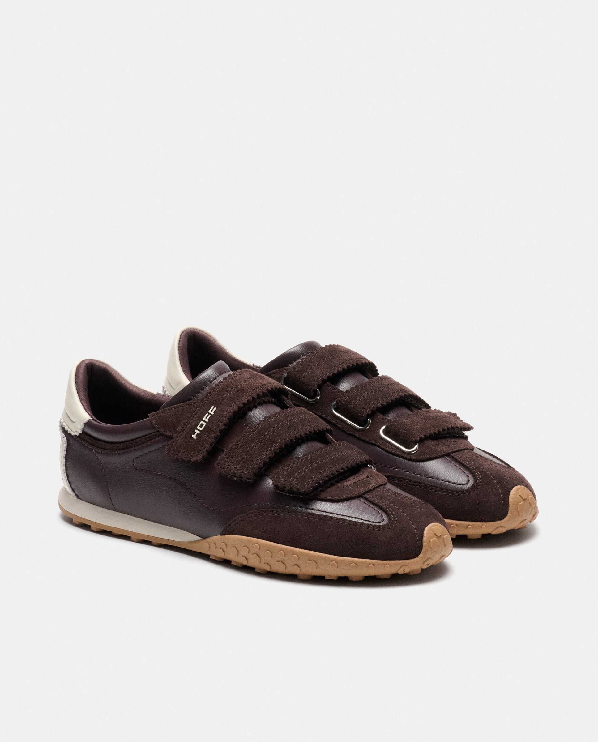 Zapatillas de mujer en piel bajas con suela de goma - Hoff - Marrón chocolate Marrón chocolate-2
